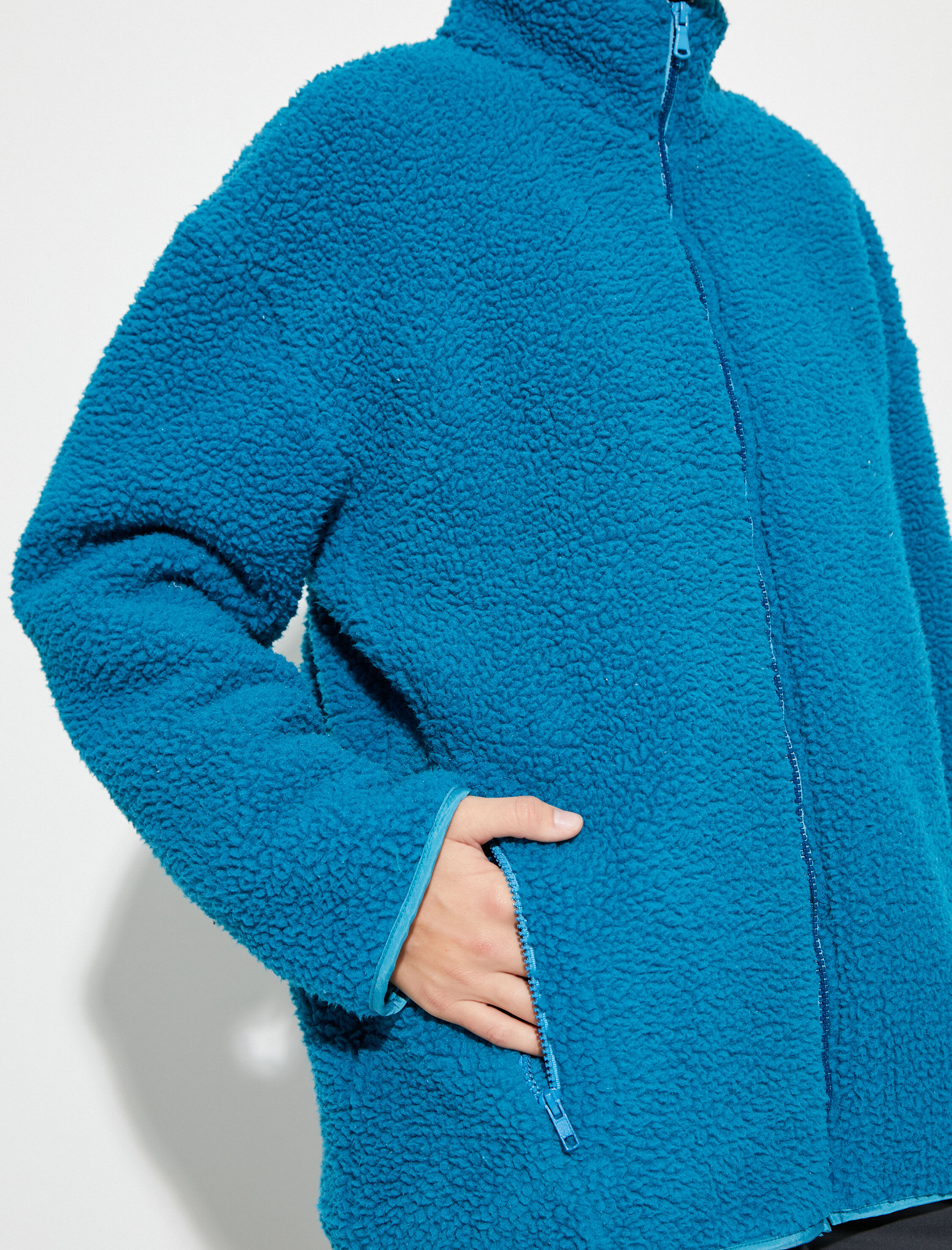 Oversize Outdoor Mont Dik Yaka Cepli Fermuarlı