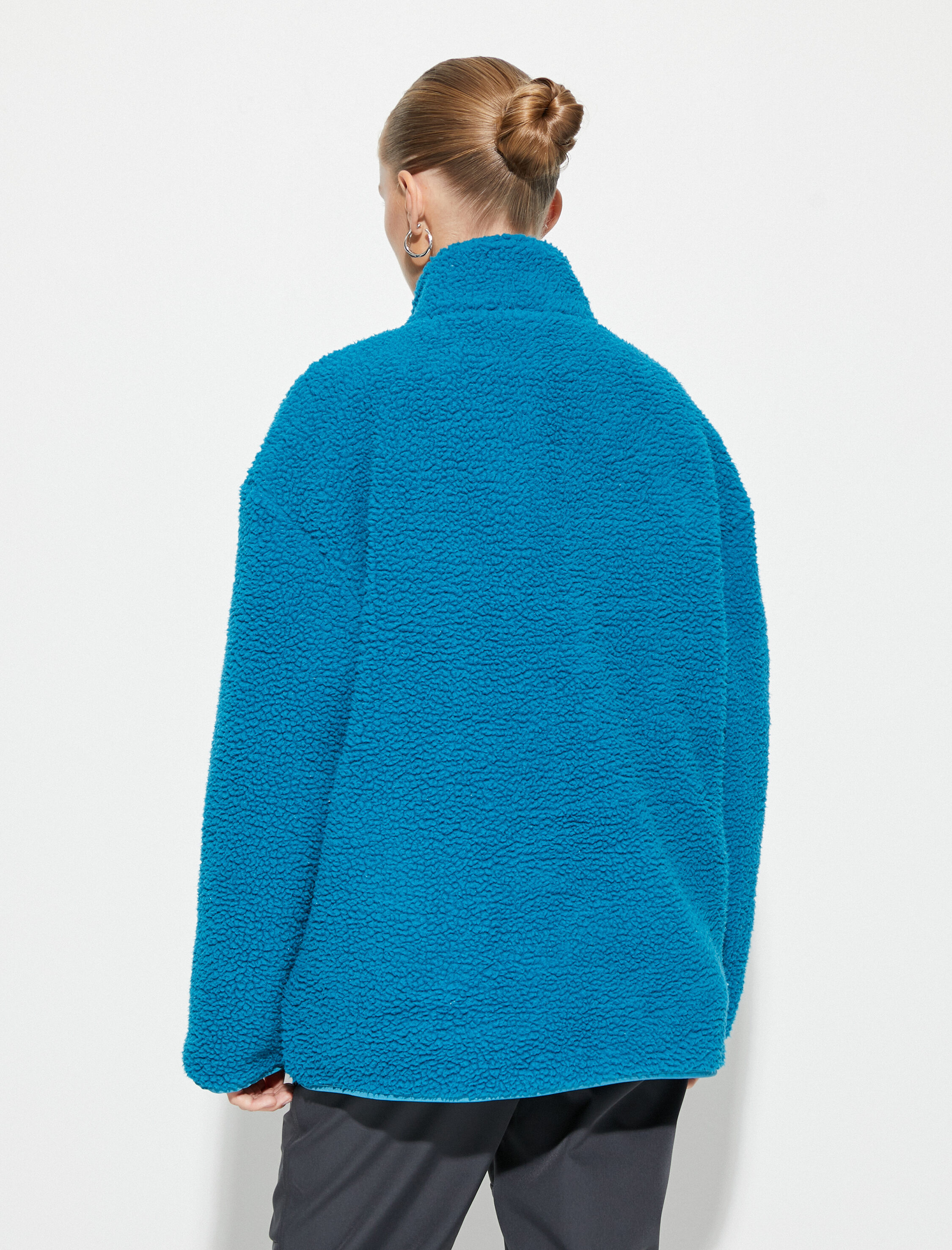 Oversize Outdoor Mont Dik Yaka Cepli Fermuarlı