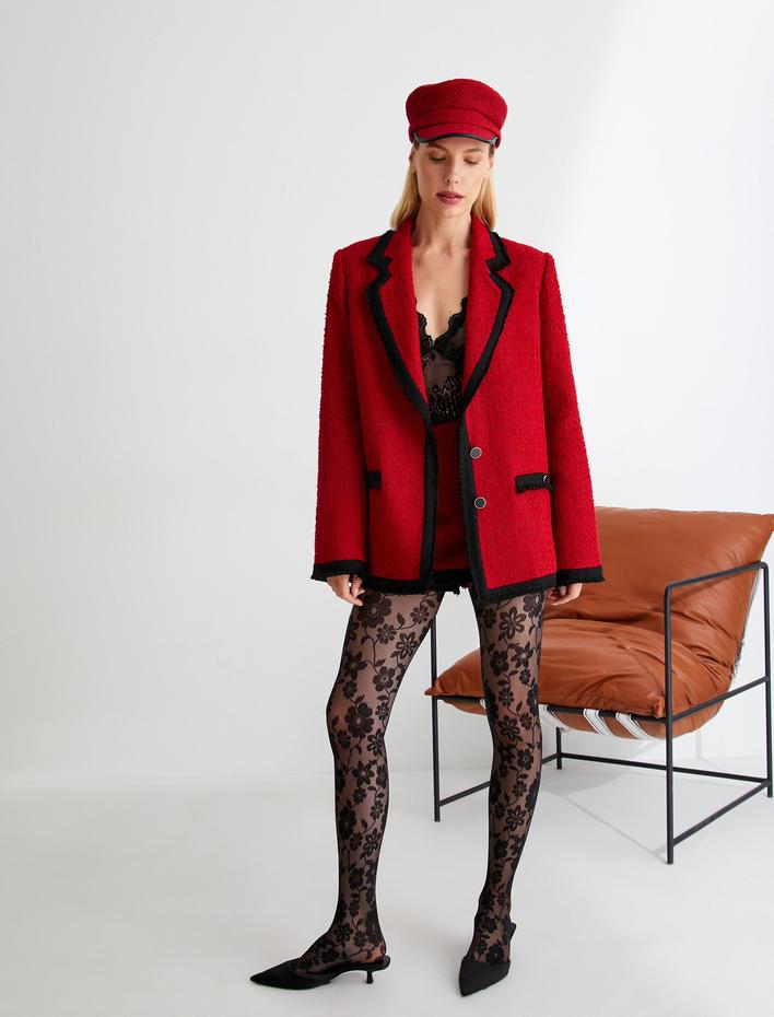  Blazer Tüvit Ceket Düğmeli Regular Fit