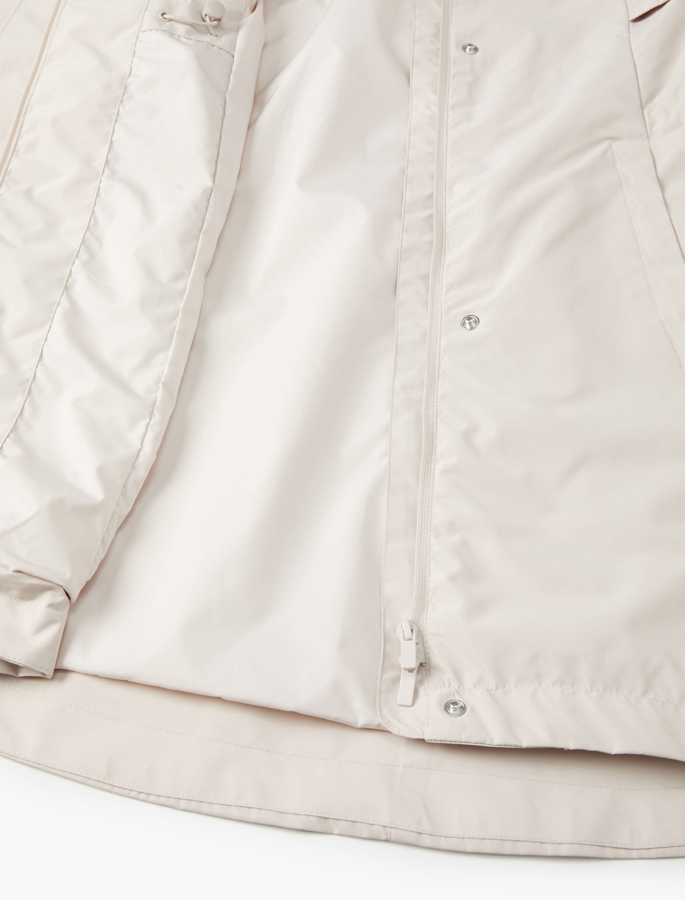   Uzun Outdoor Mont Kapüşonlu Cep Detaylı Çıtçıtlı