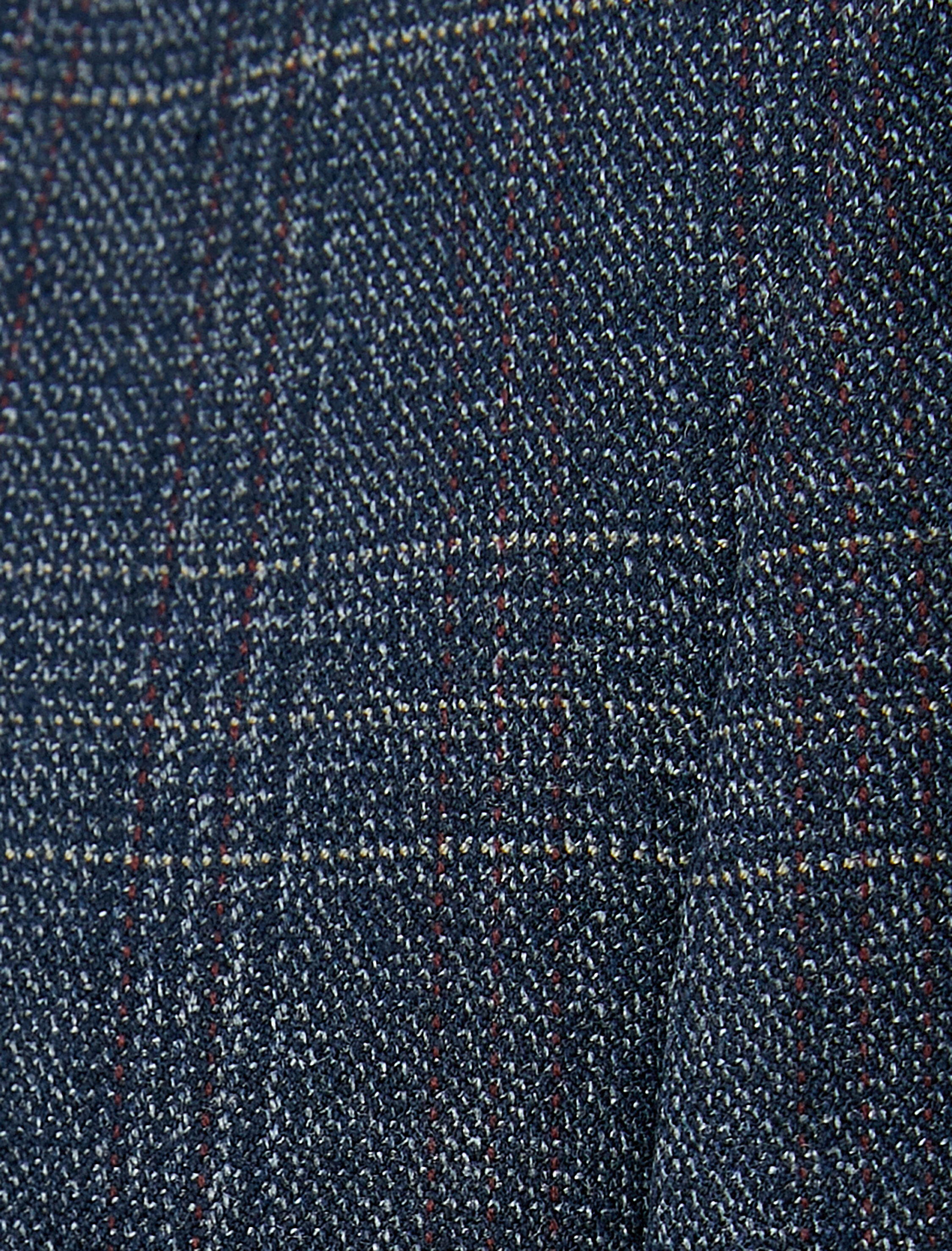   Blazer Ceket Ekoseli Slim Fit Düğmeli Çift Cep Detaylı Mono Yaka