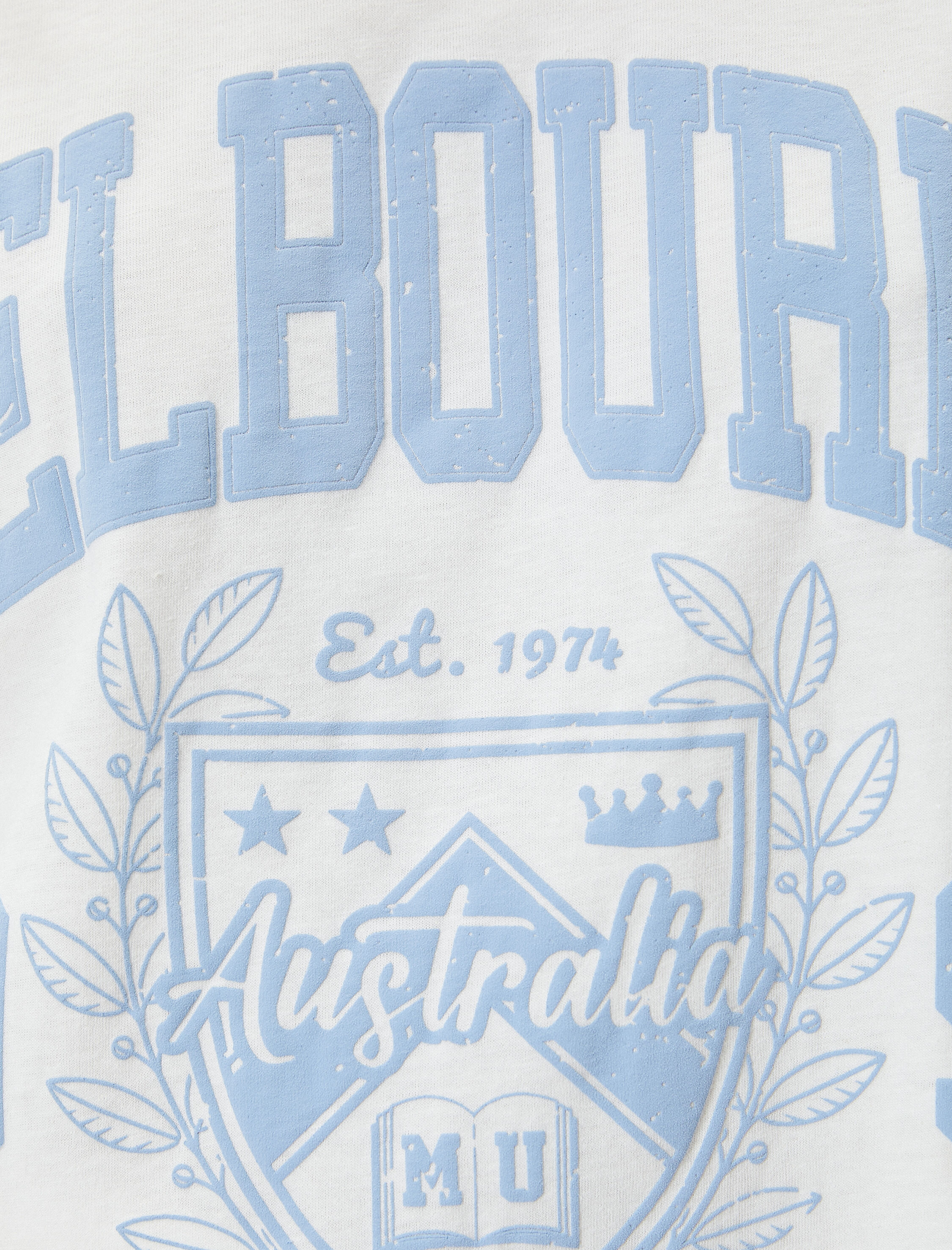   Baskılı Tişört Pamuklu Kısa Kollu Bisiklet Yaka