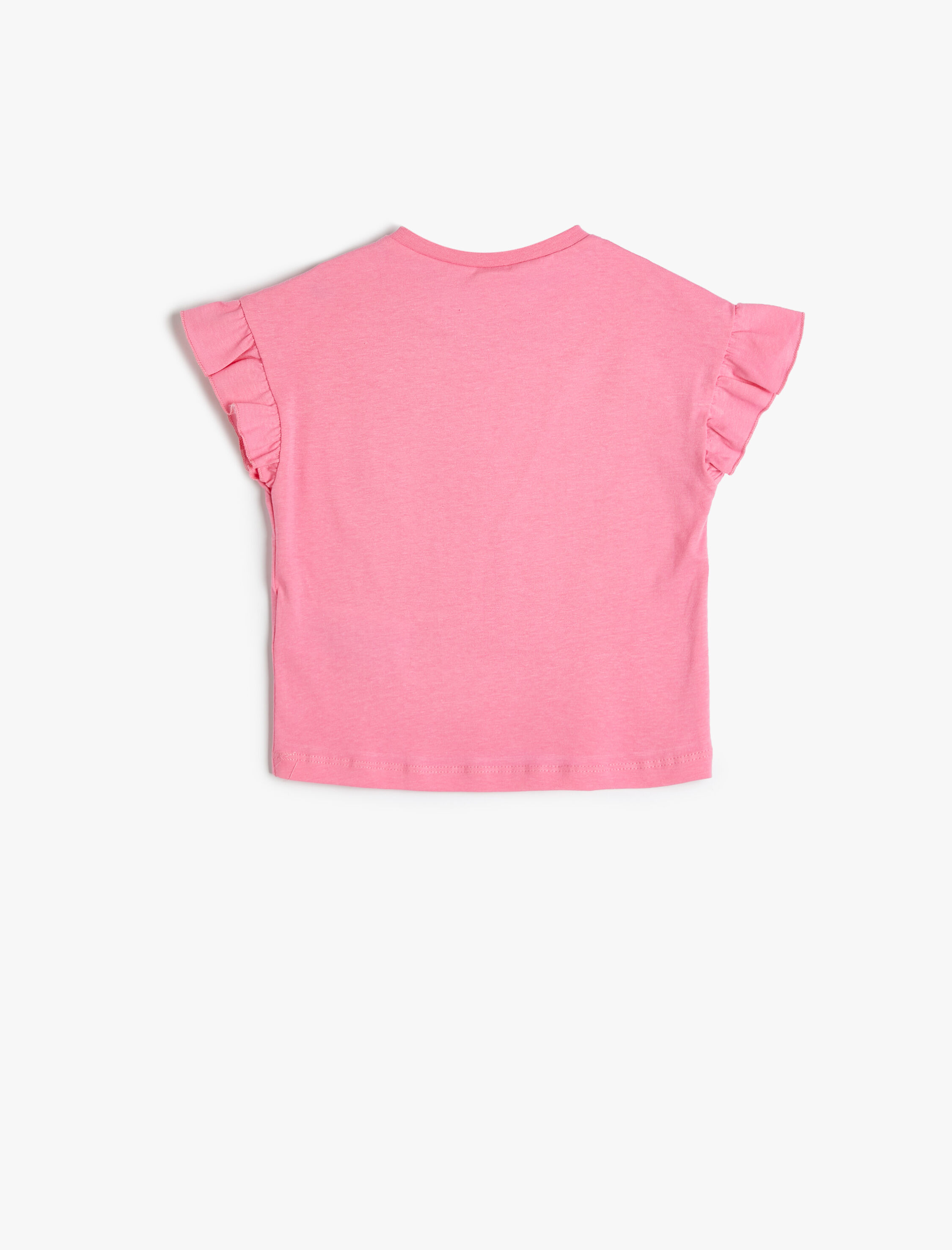  Kız Bebek Basic Fırfırlı Tişört Kolsuz Pamuklu