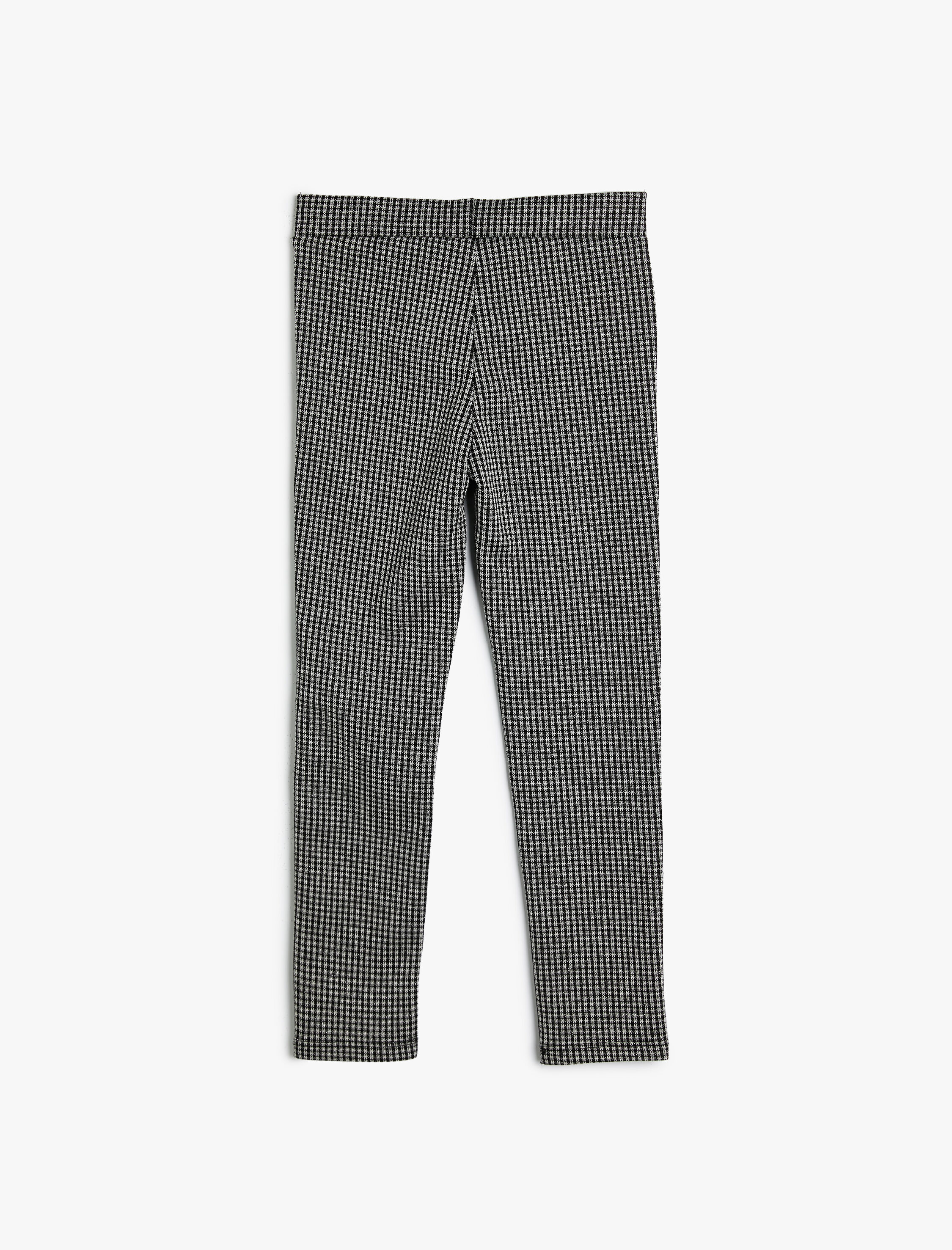  Kız Çocuk Basic Tayt Beli Lastikli Fermuar Detaylı