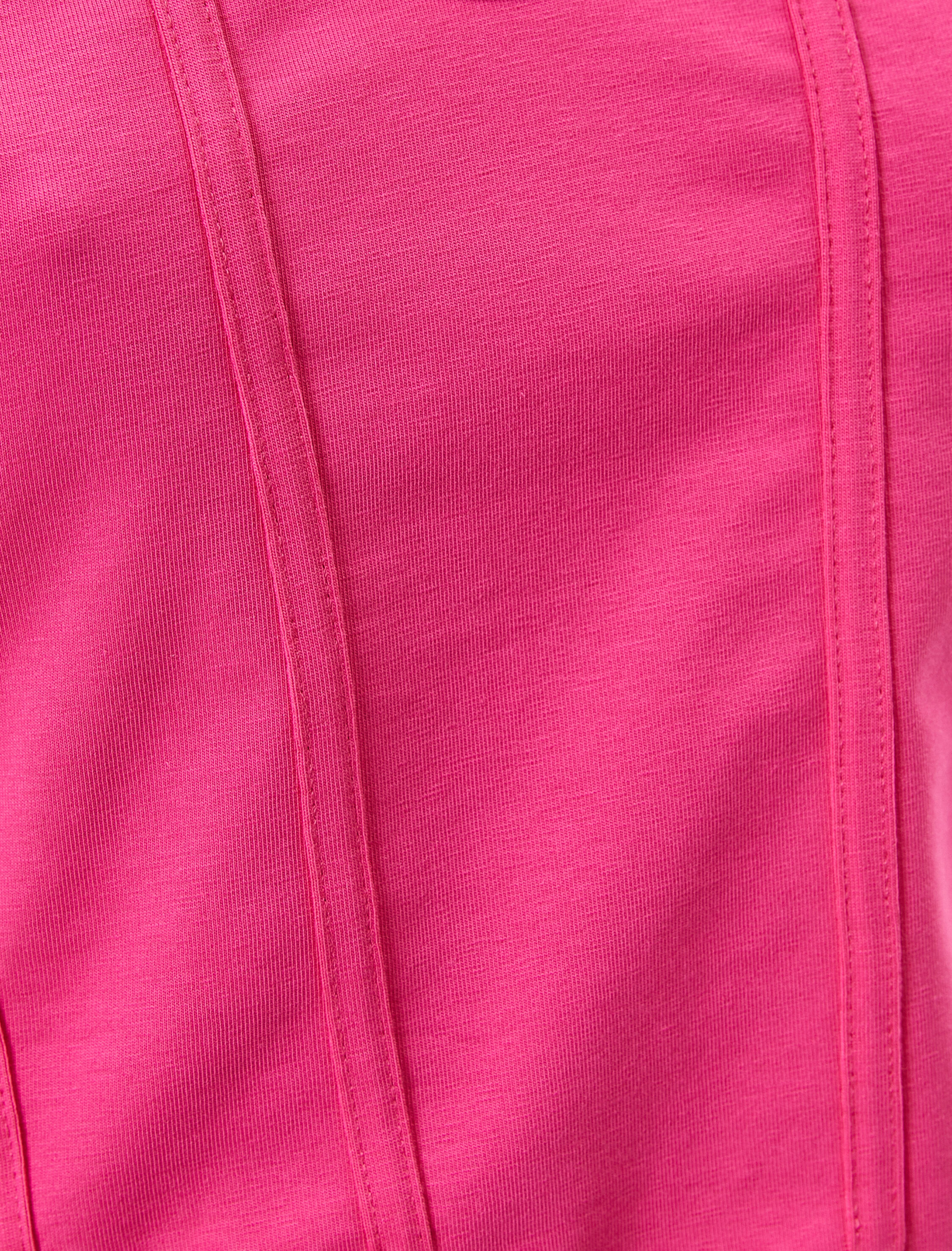   Crop Tişört Korse Görünümlü Dar Kalıp Kısa Kollu U Yaka Pamuklu