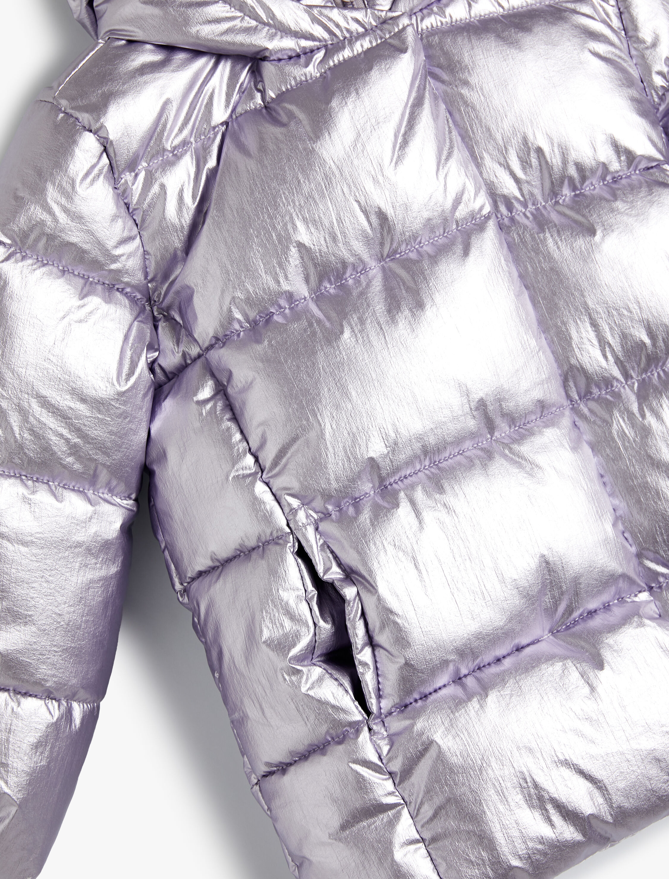  Kız Çocuk Şişme Mont Kapşonlu Fermuarlı Cep Detaylı