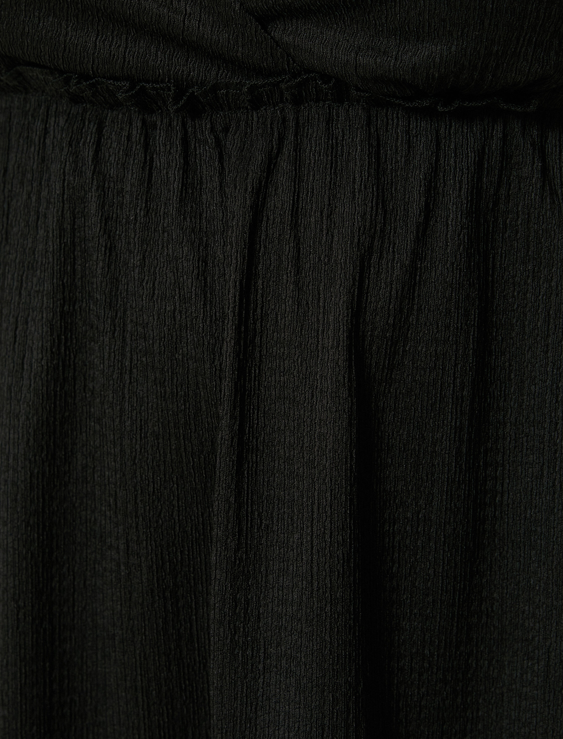   Mini Askılı Elbise Volanlı