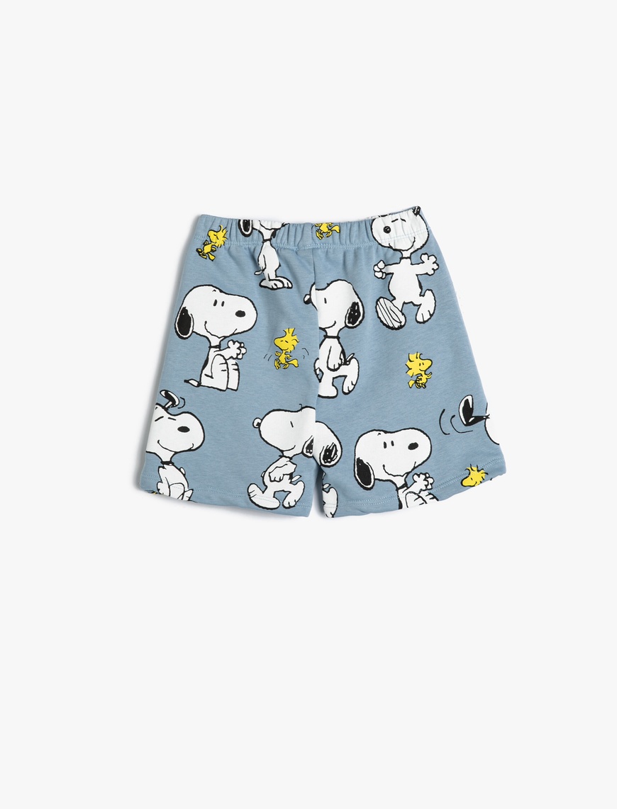  Erkek Bebek Snoopy Şort Lisanslı Beli Lastikli Pamuklu