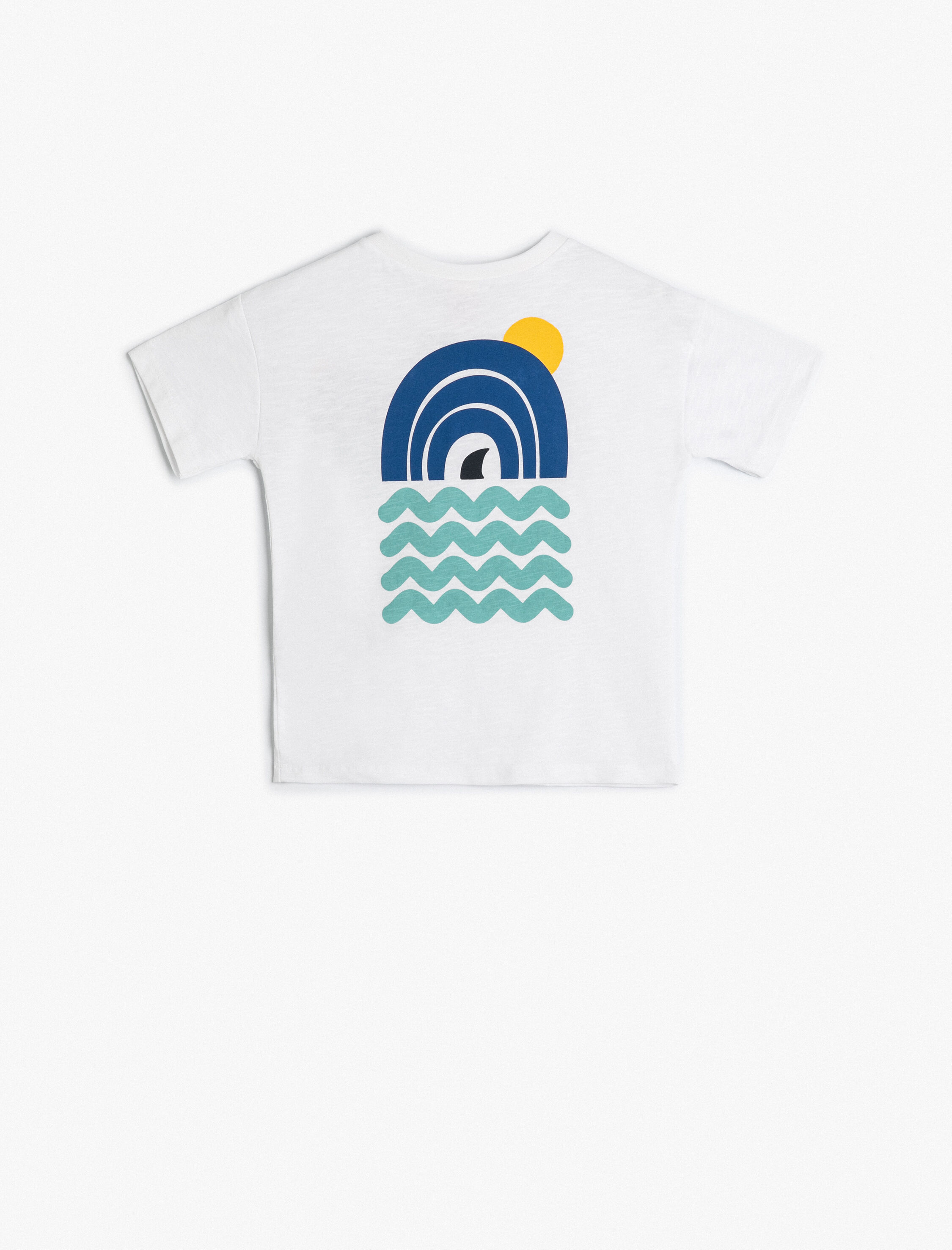  Erkek Bebek Tişört Kısa Kollu Bisiklet Yaka Baskılı Pamuklu