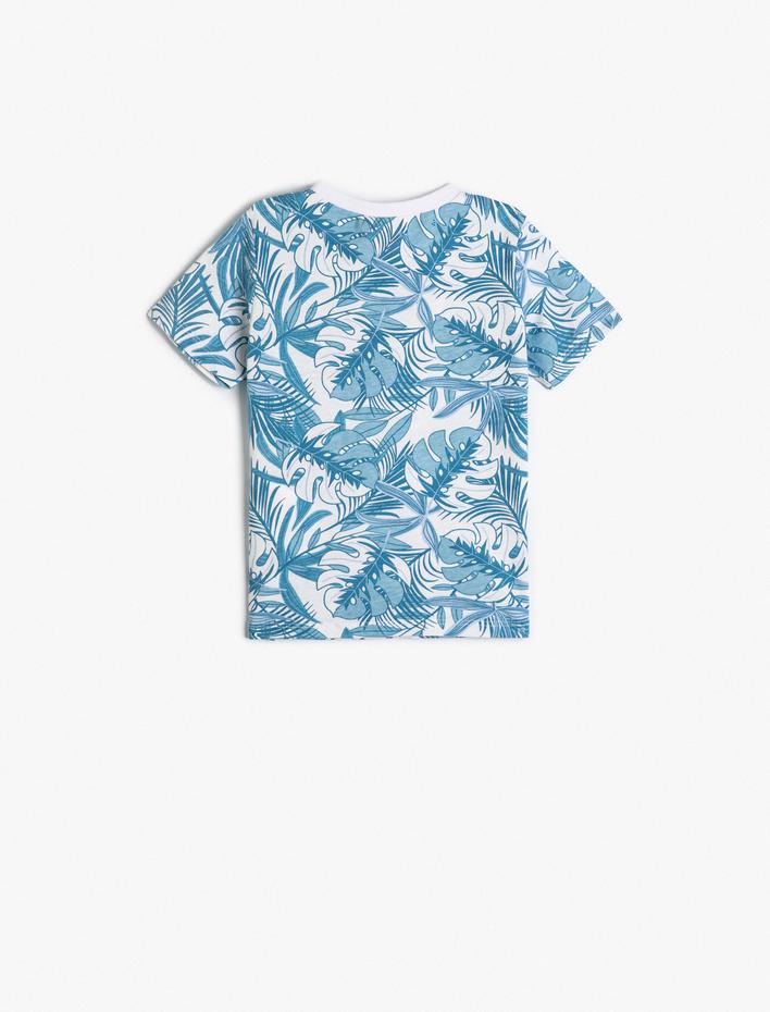 Erkek Bebek Desenli Tişört Kısa Kollu Bisiklet Yaka Şehir Baskılı Pamuklu