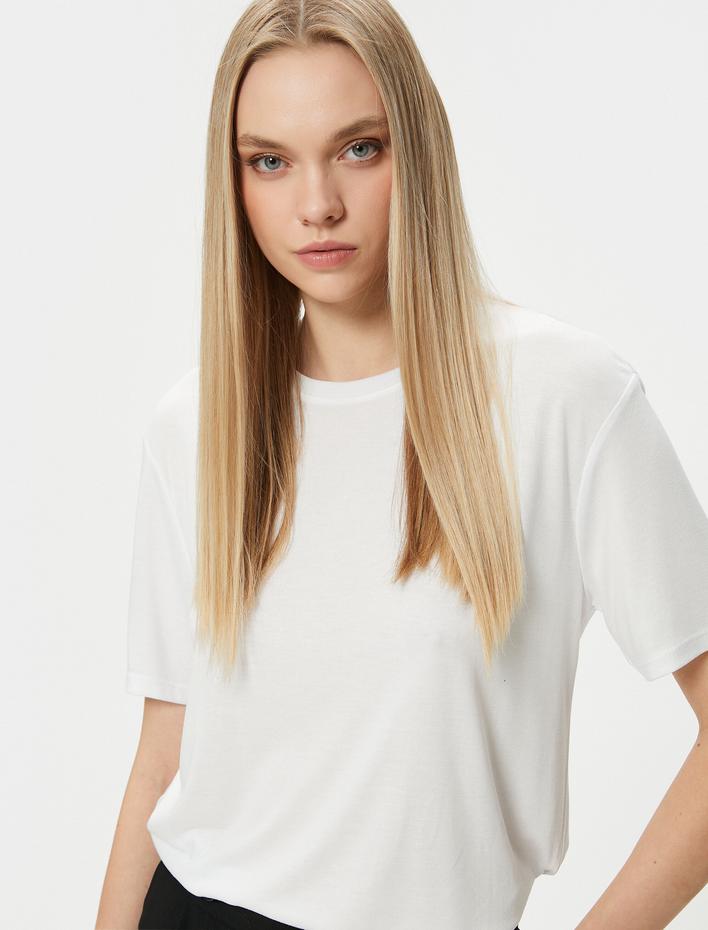  Basic Tişört Kısa Kollu Bisiklet Yaka Pamuklu