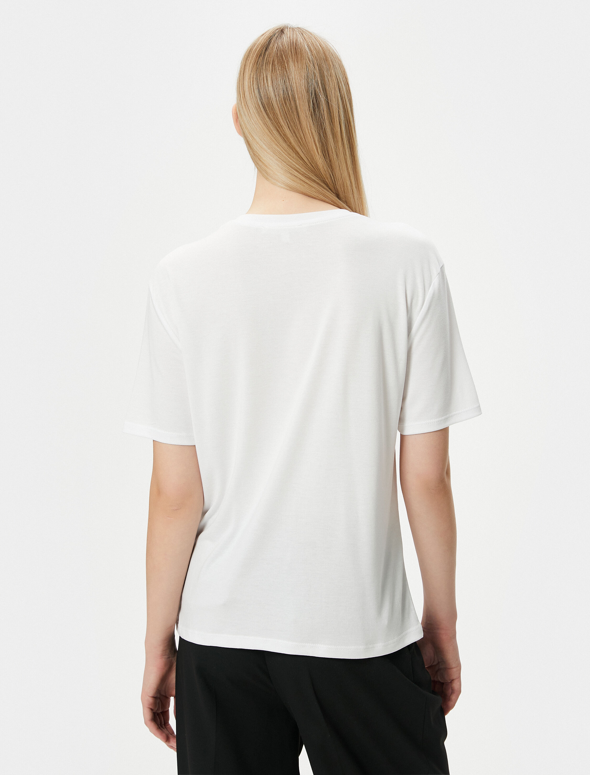 Basic Tişört Kısa Kollu Bisiklet Yaka Pamuklu