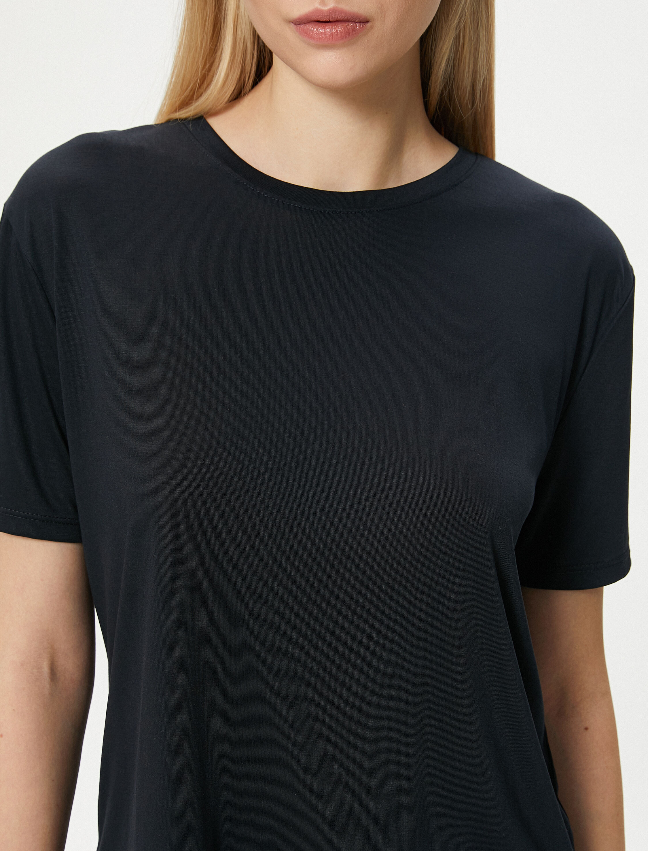   Basic Tişört Kısa Kollu Bisiklet Yaka Pamuklu