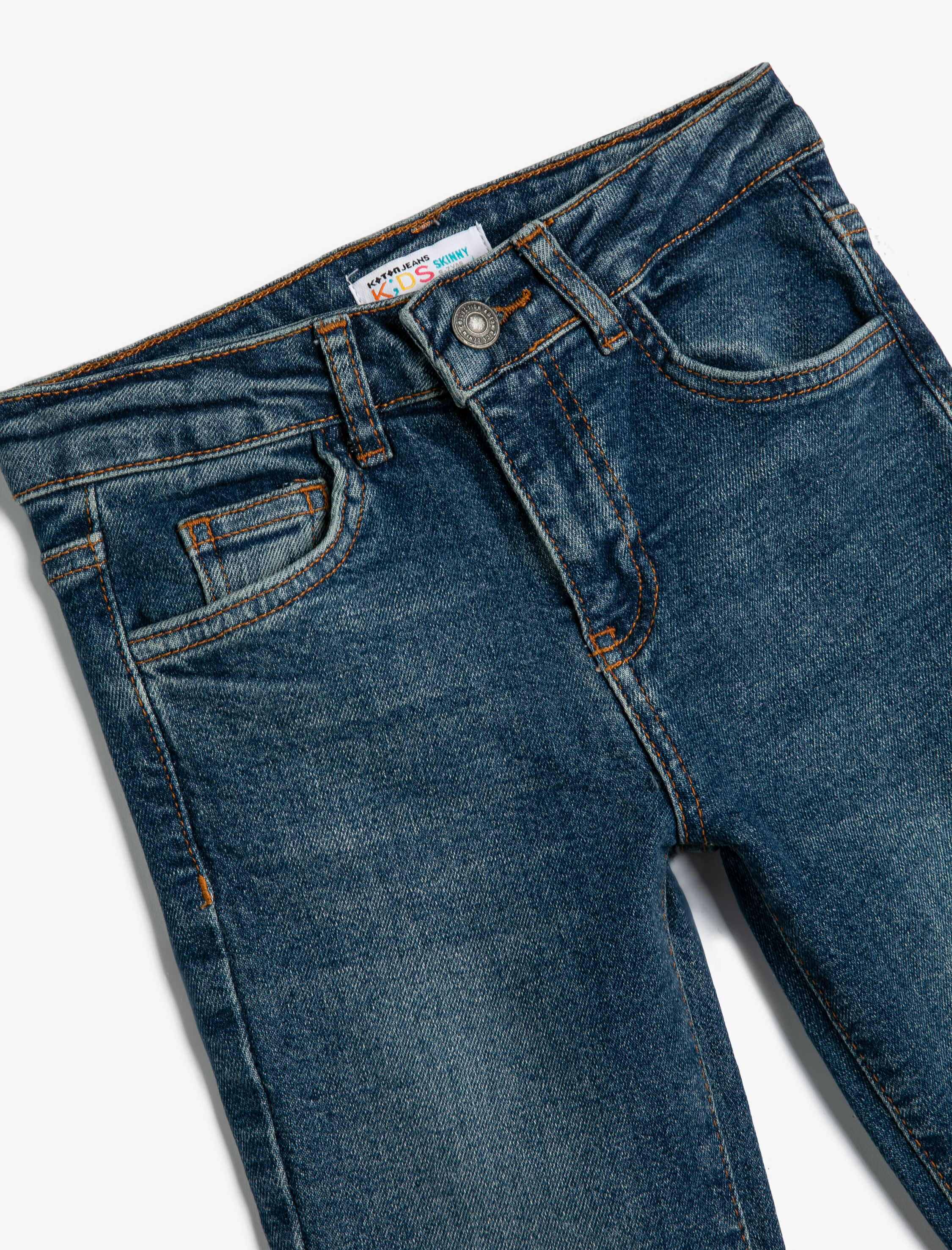  Erkek Çocuk Kot Pantolon Cepli Pamuklu - Skinny Jean