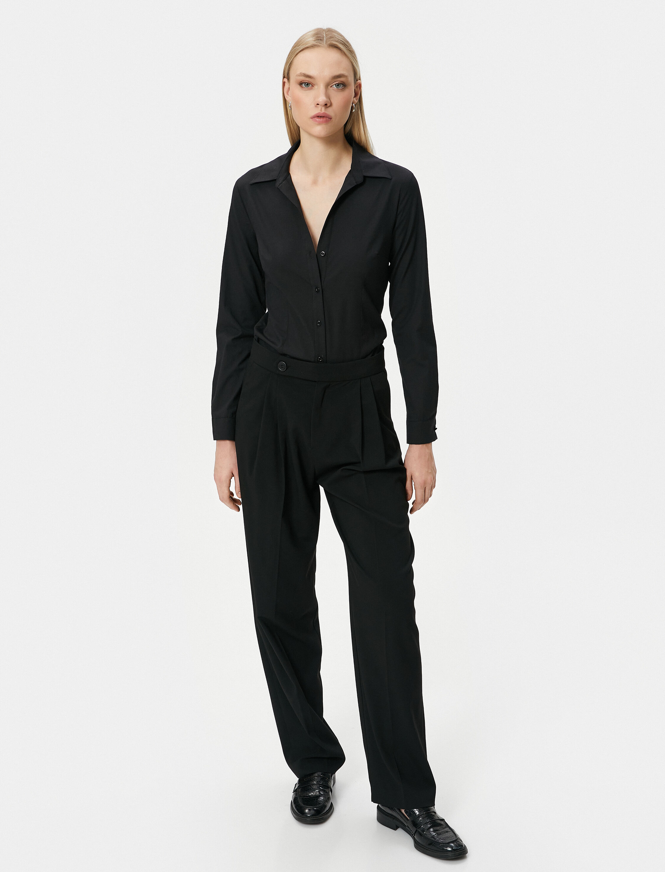   Slim Fit Gömlek Uzun Kollu Düğmeli