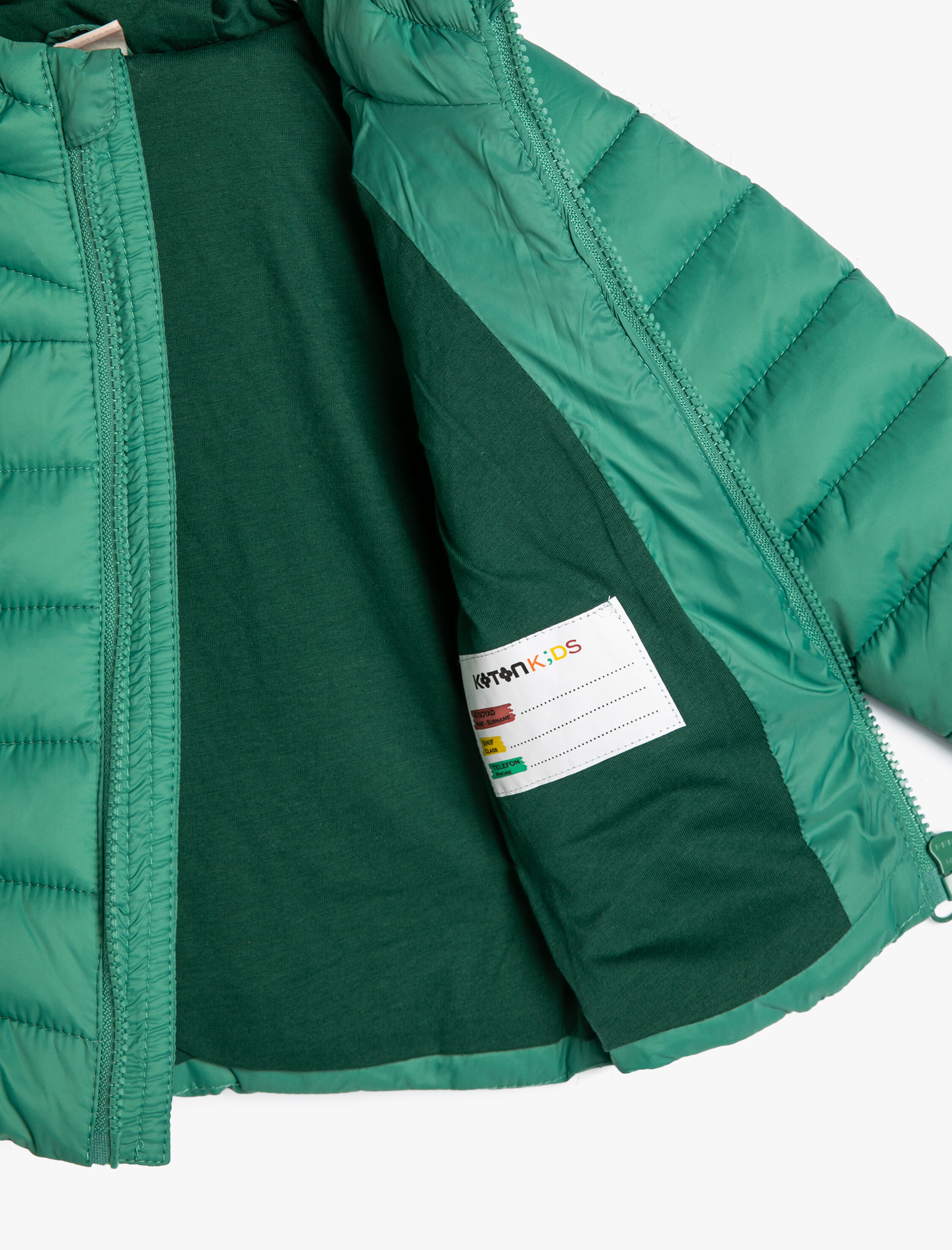  Erkek Bebek Şişme Mont Kapşonlu Cepli Etiket Detaylı