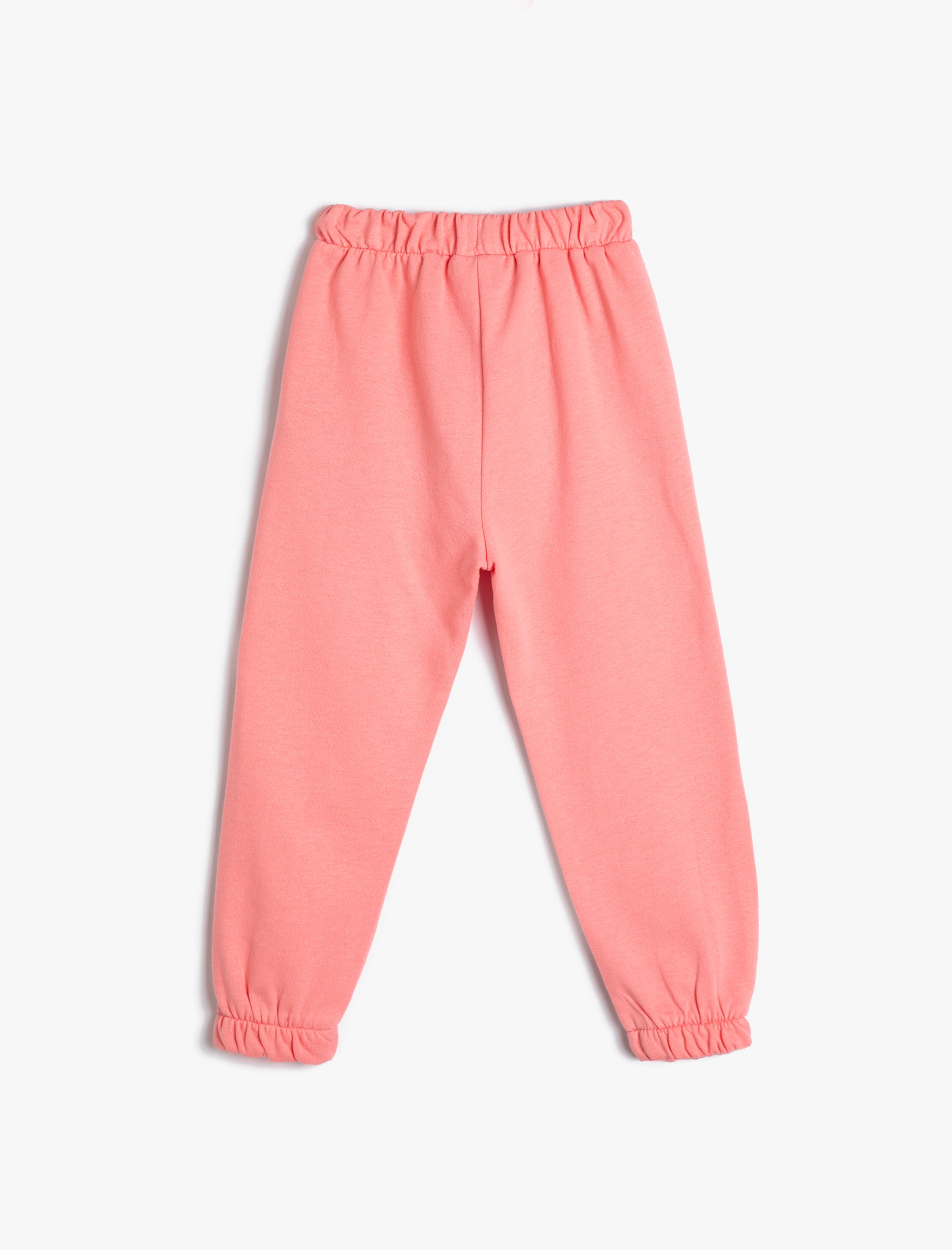  Kız Bebek Basic Jogger Eşofman Altı Aplike Detaylı Beli Bağlamalı Pamuklu