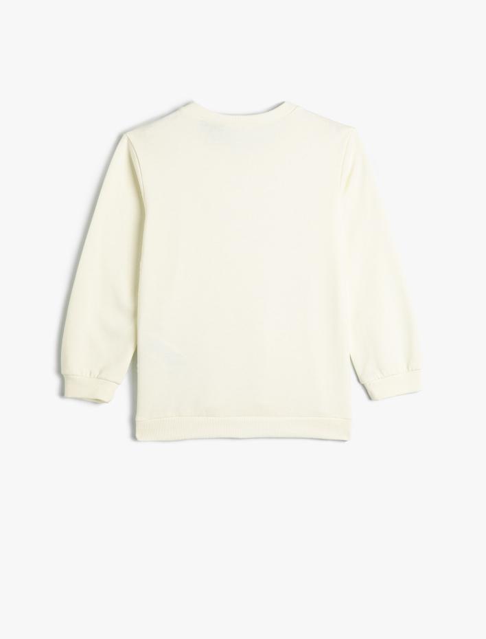 Erkek Çocuk Tazmanya Canavarı Sweatshirt Lisanslı Bisiklet Yaka Uzun Kollu Şardonlu