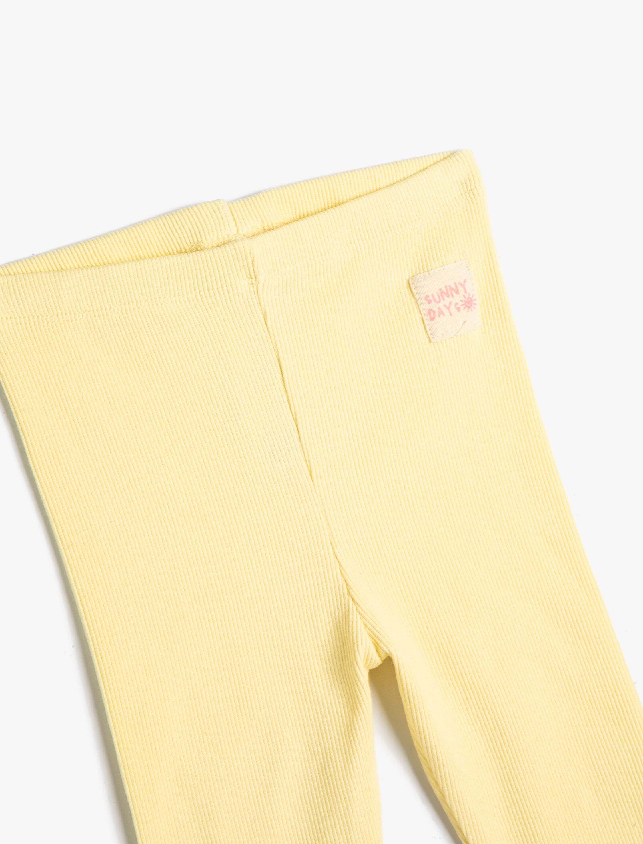  Kız Bebek Basic Tayt Beli Lastikli Pamuklu Aplike Detaylı Pamuklu