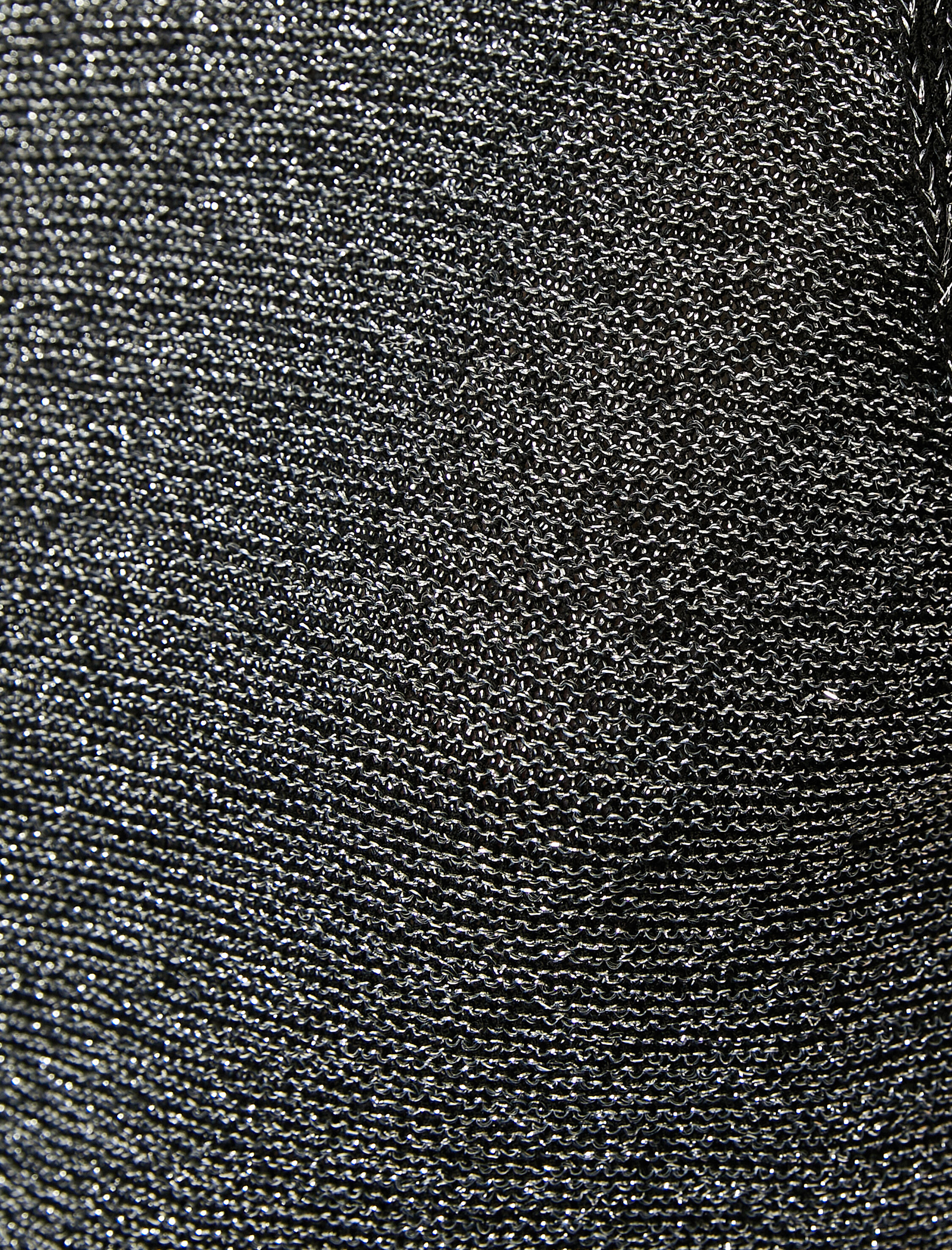   Metalik Crop Triko Üst Simli Bisiklet Yaka