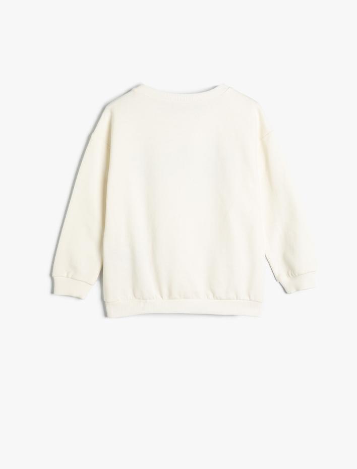 Erkek Bebek Sweatshirt Uzun Kollu Bisiklet Yaka Şehir Temalı Şardonlu Pamuklu