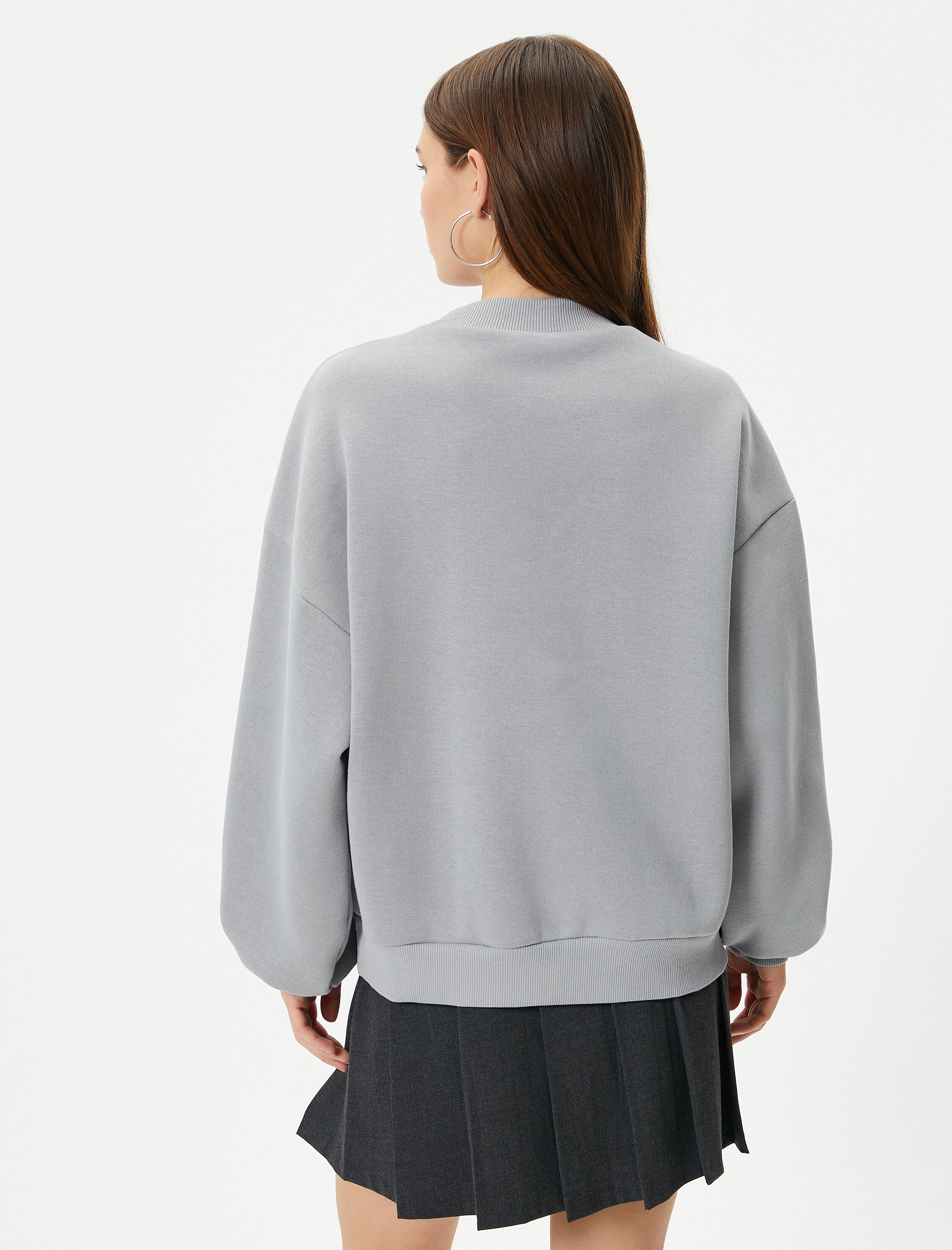   Şardonlu Tom ve Jerry Sweatshirt Lisanslı Rahat Kalıp Bisiklet Yaka Uzun Kollu