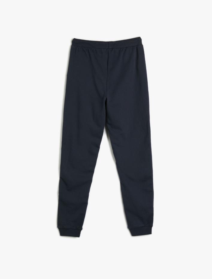 Erkek Çocuk Jogger Eşofman Altı Cepli Beli Bağlamalı Dokulu Pamuklu