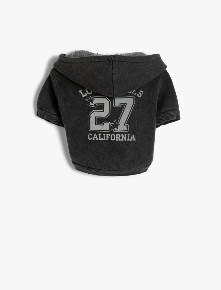  Şardonlu Kapüşonlu Köpek Sweatshirt Fermuarlı İçi Peluş Antibakteriyel