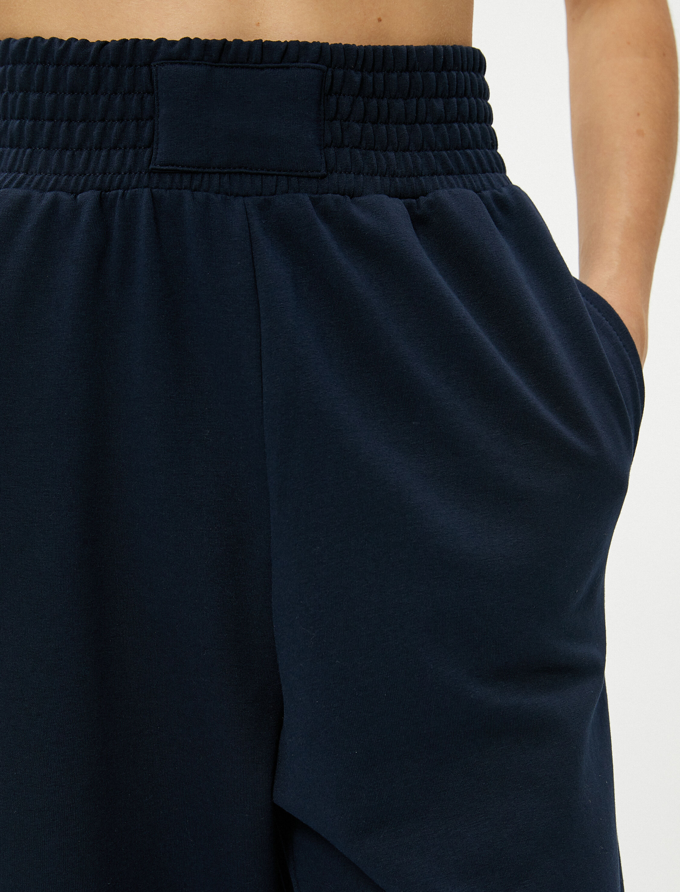   Jogger Eşofman Altı Yüksek Bel Rahat Kalıp Cepli Pamuk Karışımlı