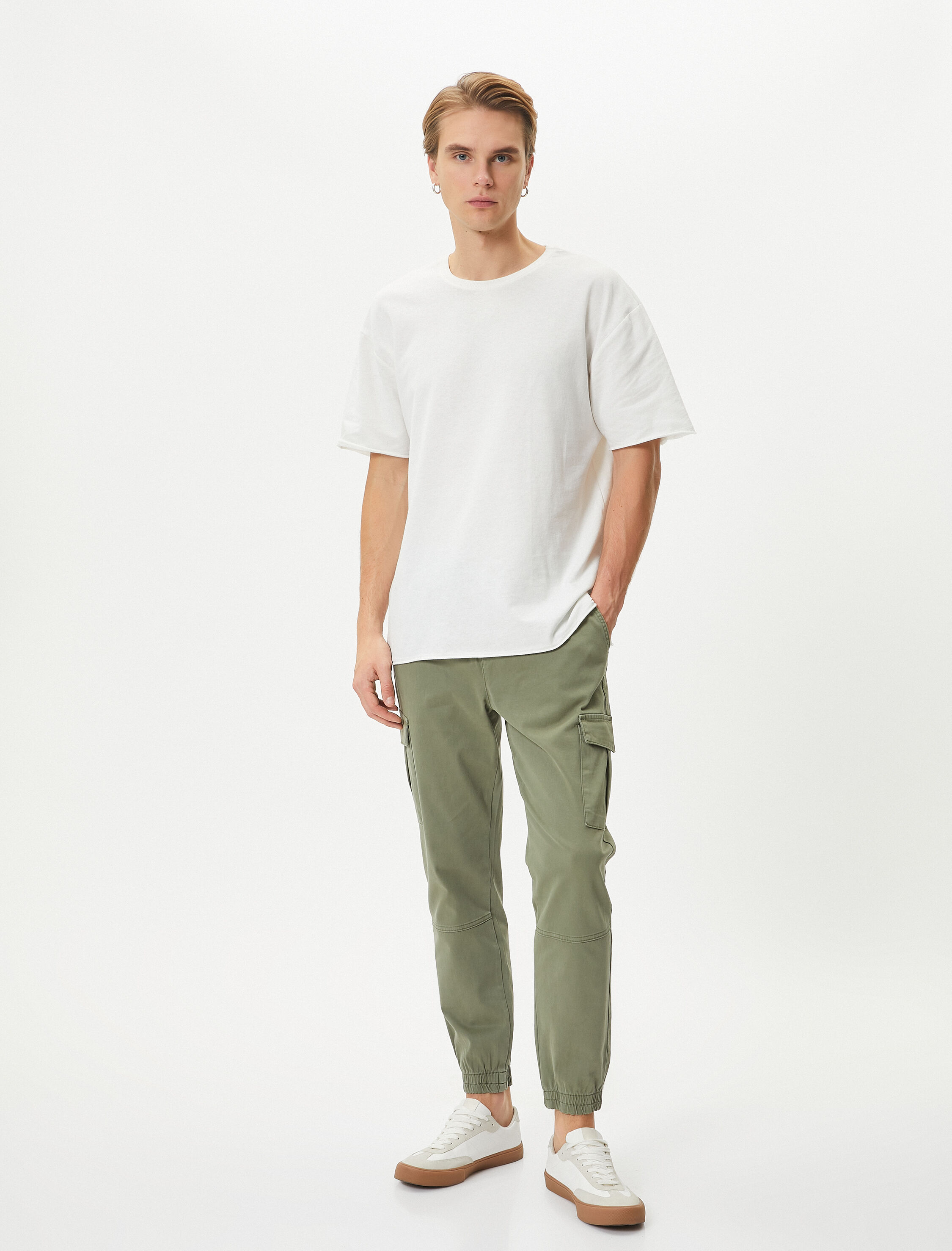   Jogger Pantolon Kargo Cepli Beli Bağcıklı