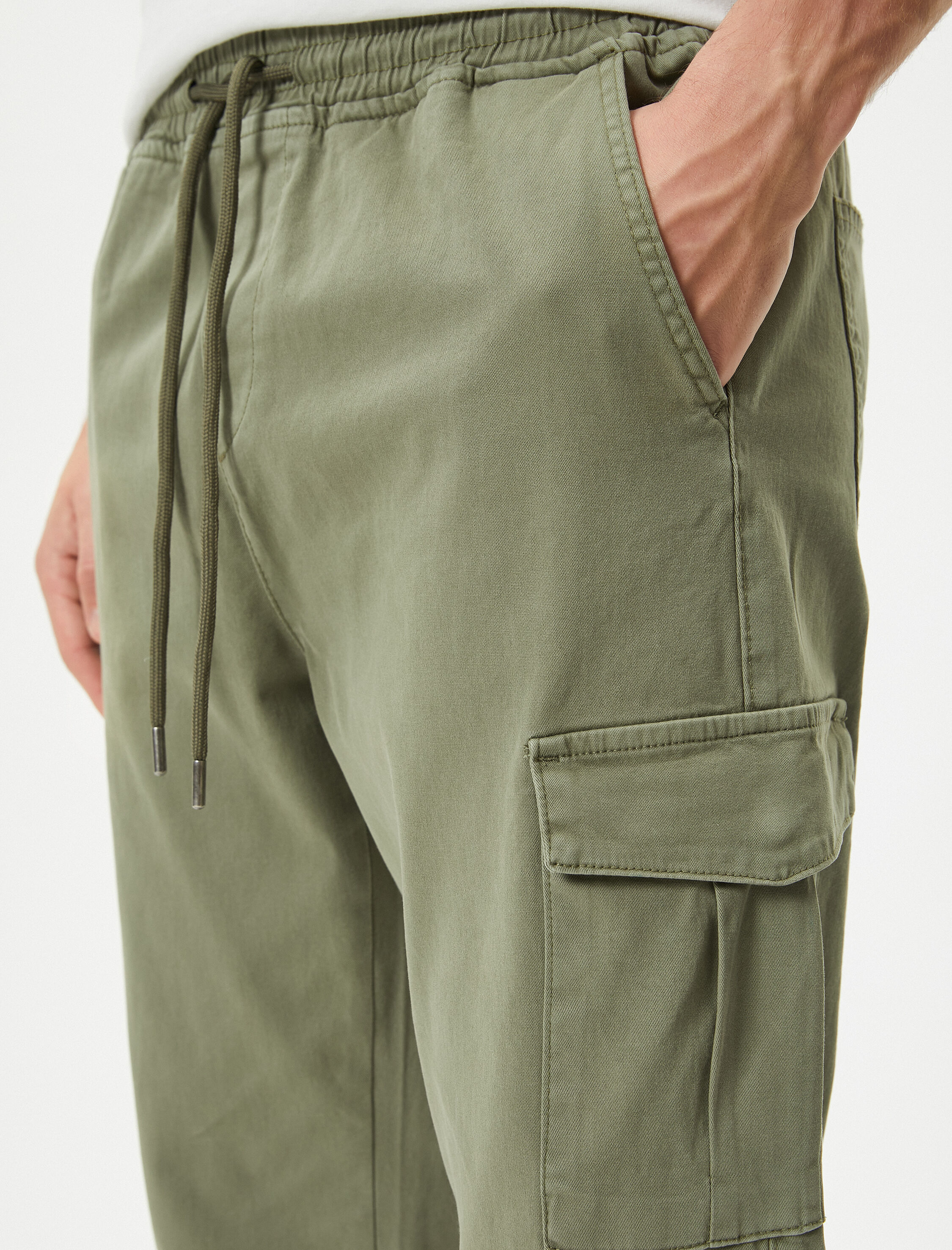   Jogger Pantolon Kargo Cepli Beli Bağcıklı