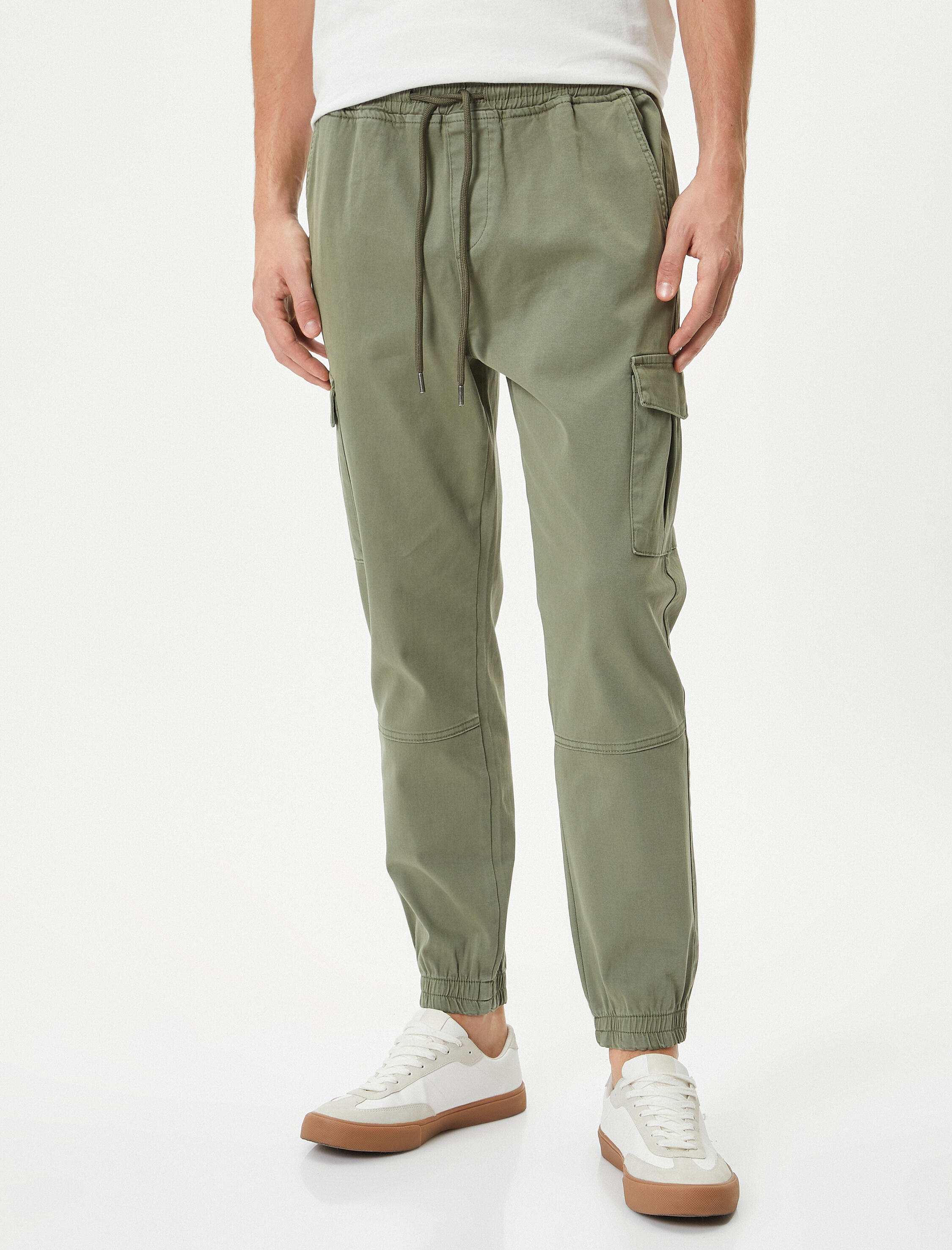   Jogger Pantolon Kargo Cepli Beli Bağcıklı