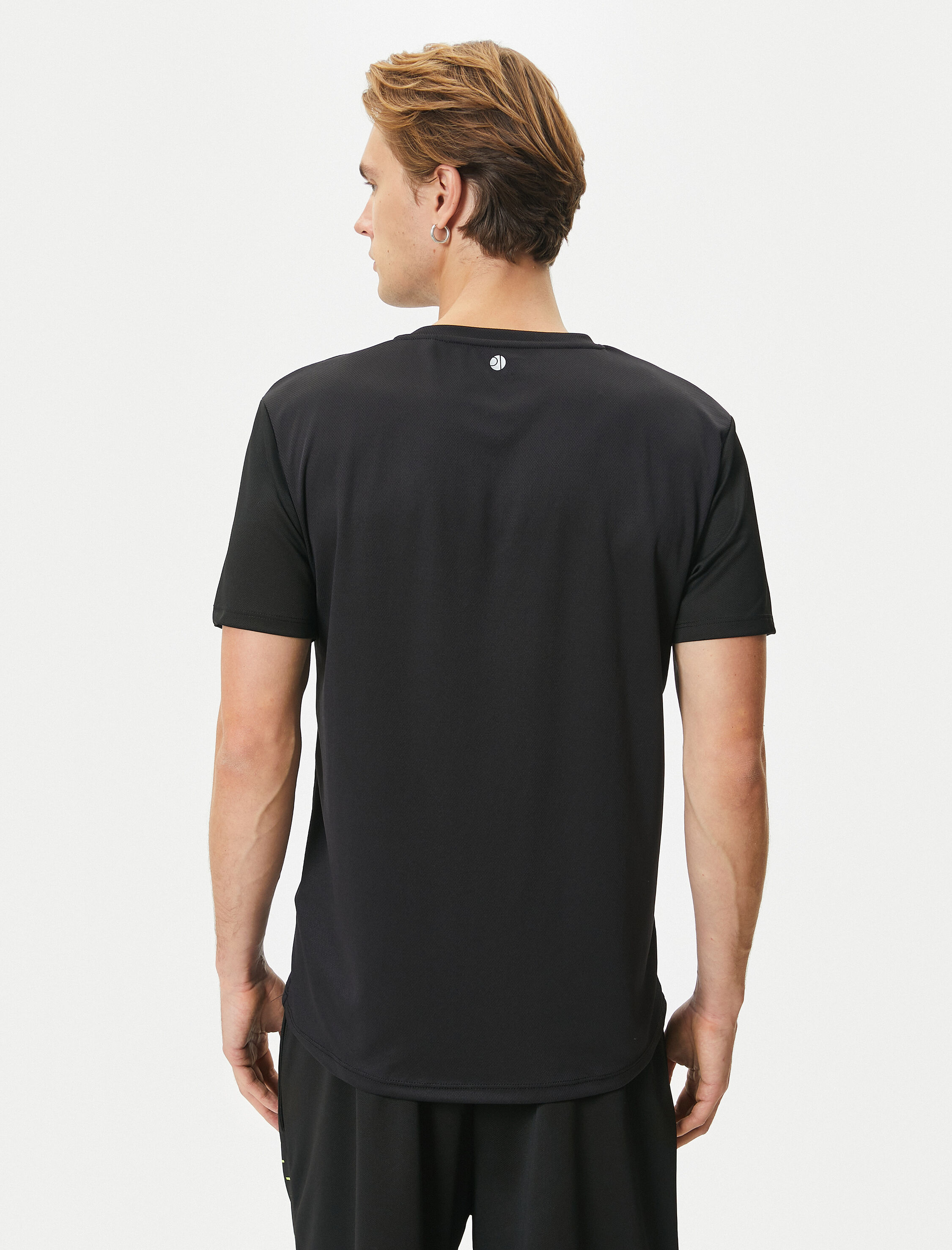   Spor Tişört Slogan Baskılı Bisiklet Yaka Kısa Kollu