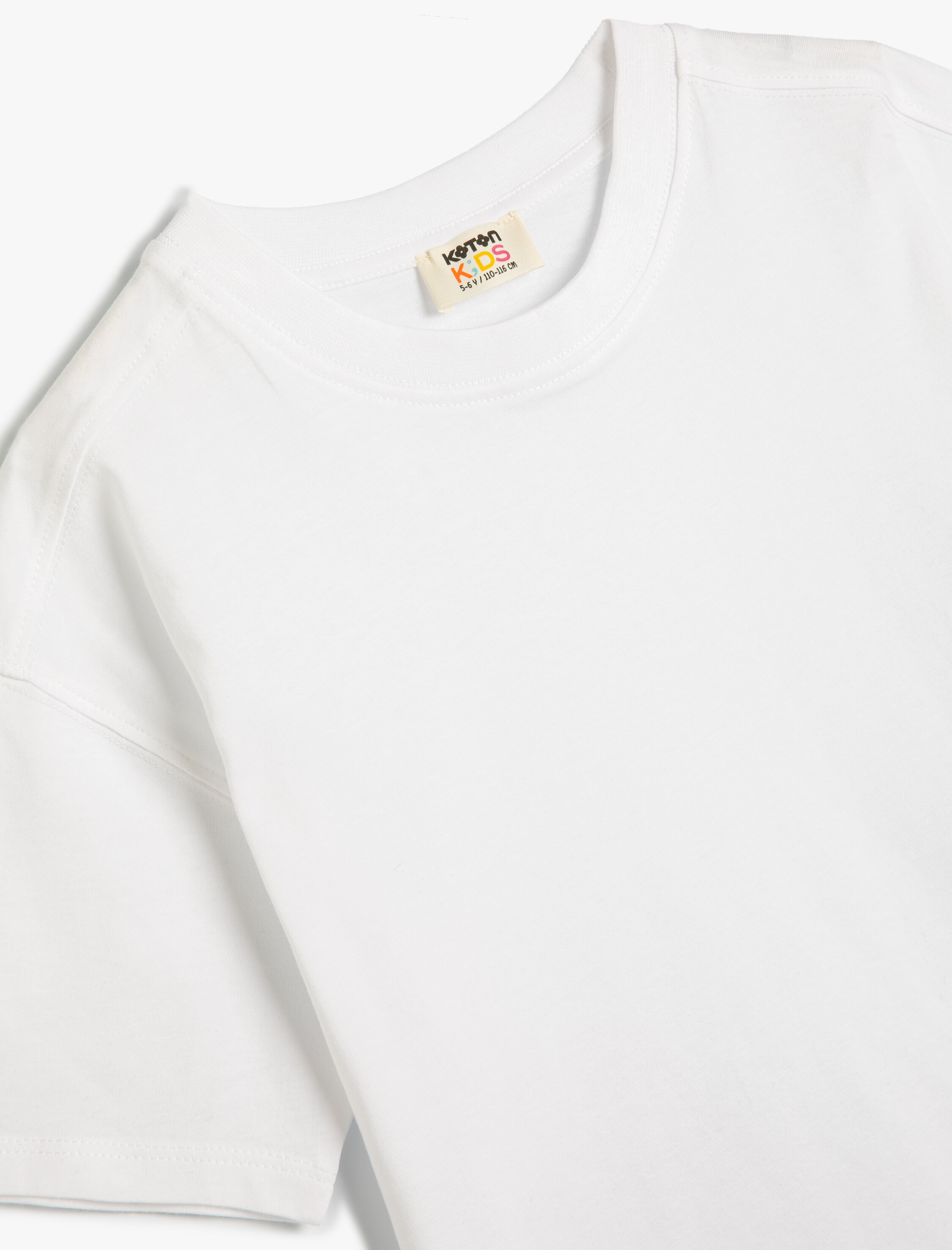  Erkek Çocuk Basic Tişört Kısa Kollu Bisiklet Yaka Pamuklu