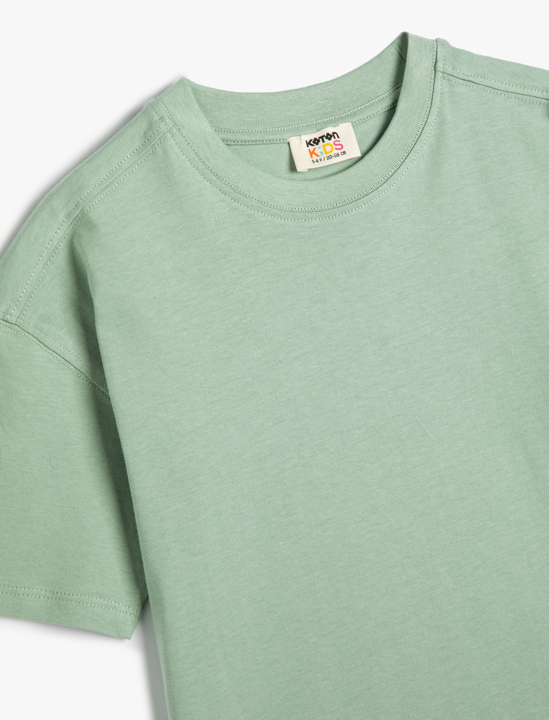  Erkek Çocuk Basic Tişört Kısa Kollu Bisiklet Yaka Pamuklu