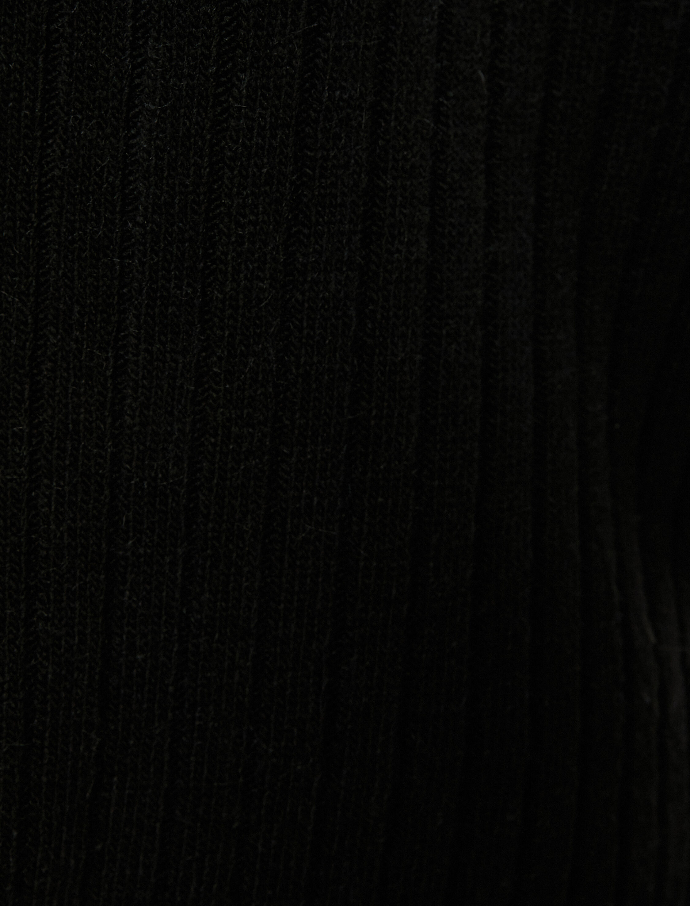   Triko Kazak Tül Detaylı Dik Yaka Uzun Kollu