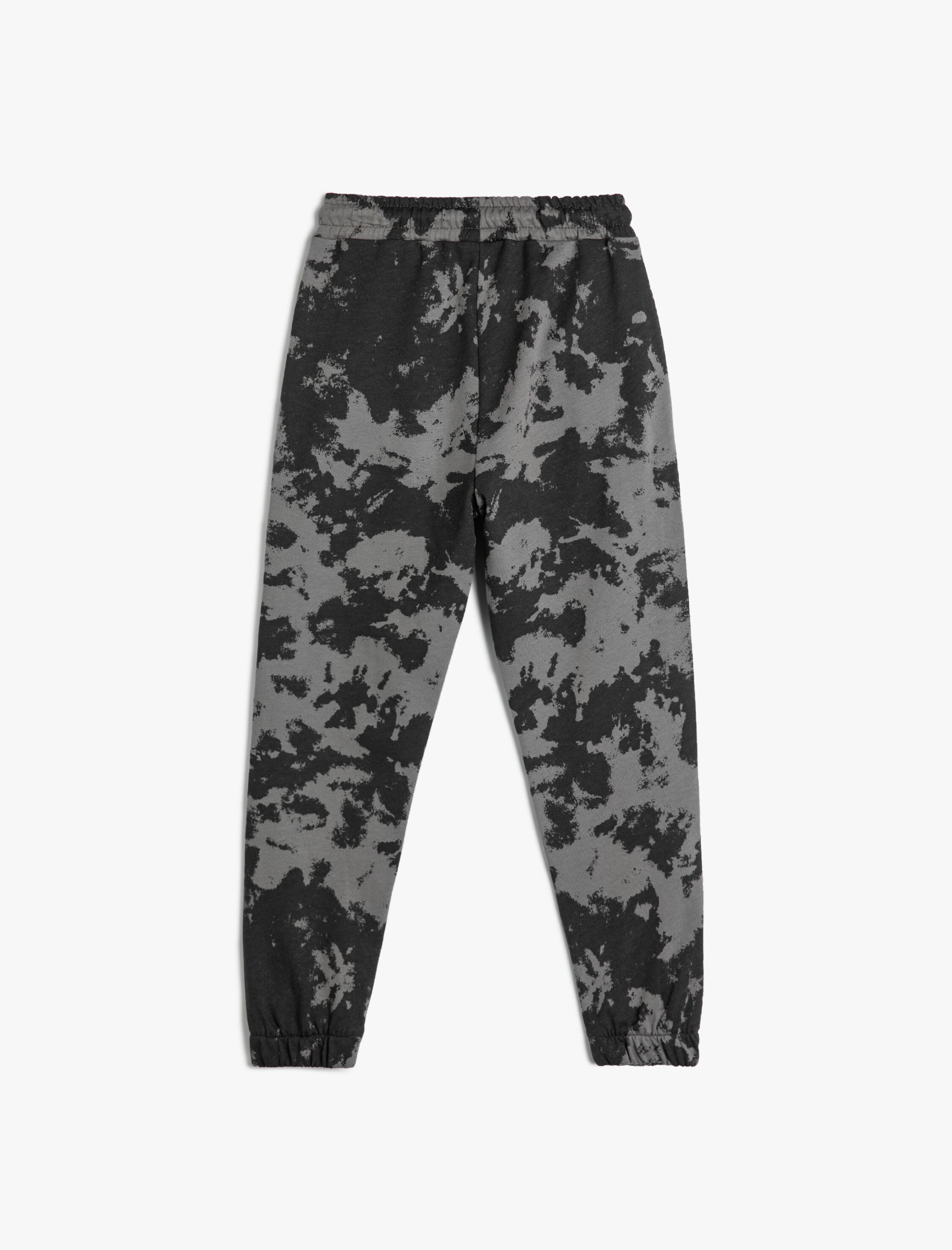 Erkek Çocuk Jogger Eşofman Altı Batik Desenli Beli Bağlamalı Pamuklu Şardonlu