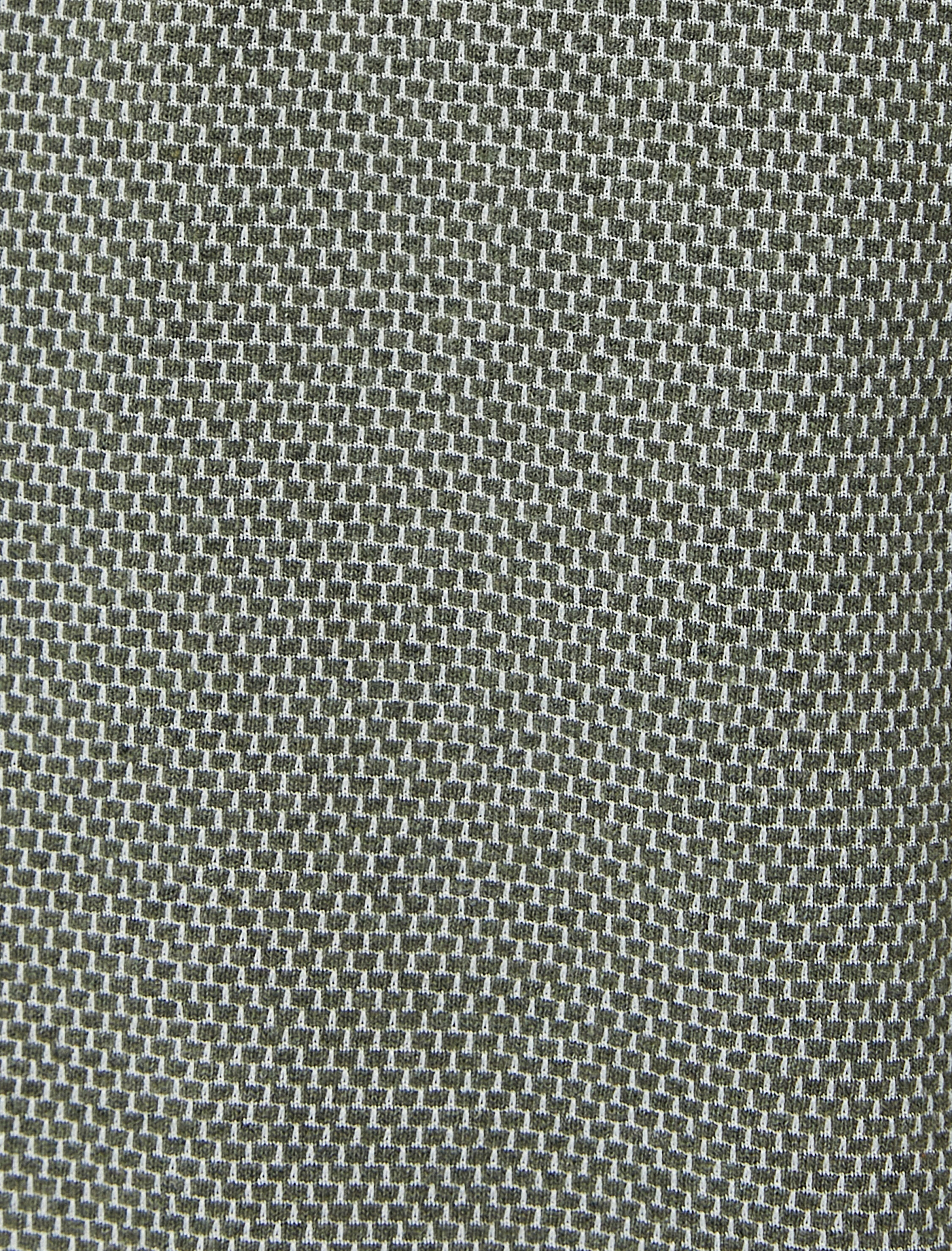   Yakalı Tişört Düğmeli Dokulu Minimal Desenli Kısa Kollu