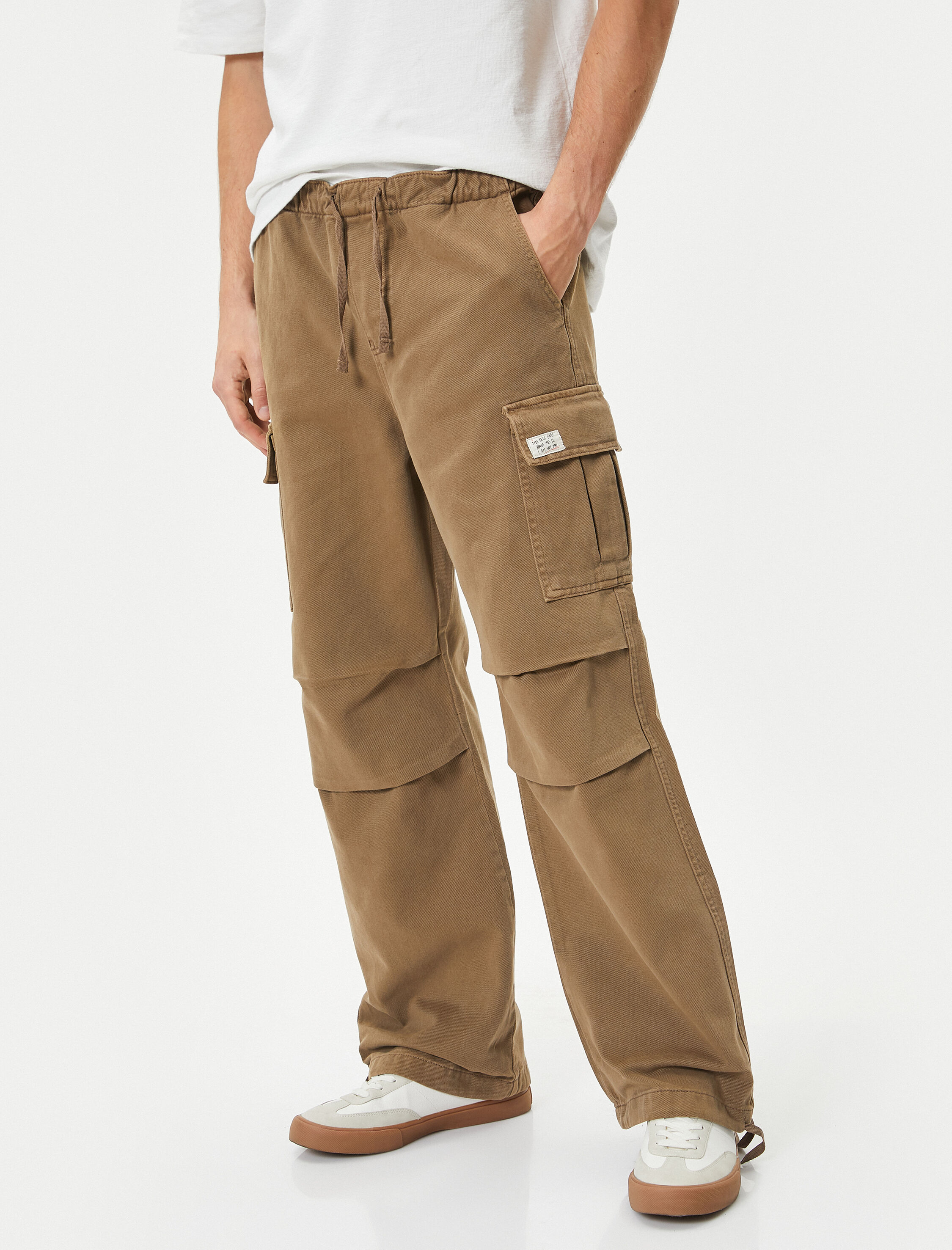   Paraşüt Pantolon Kargo Cepli Beli Bağcıklı Stoperli