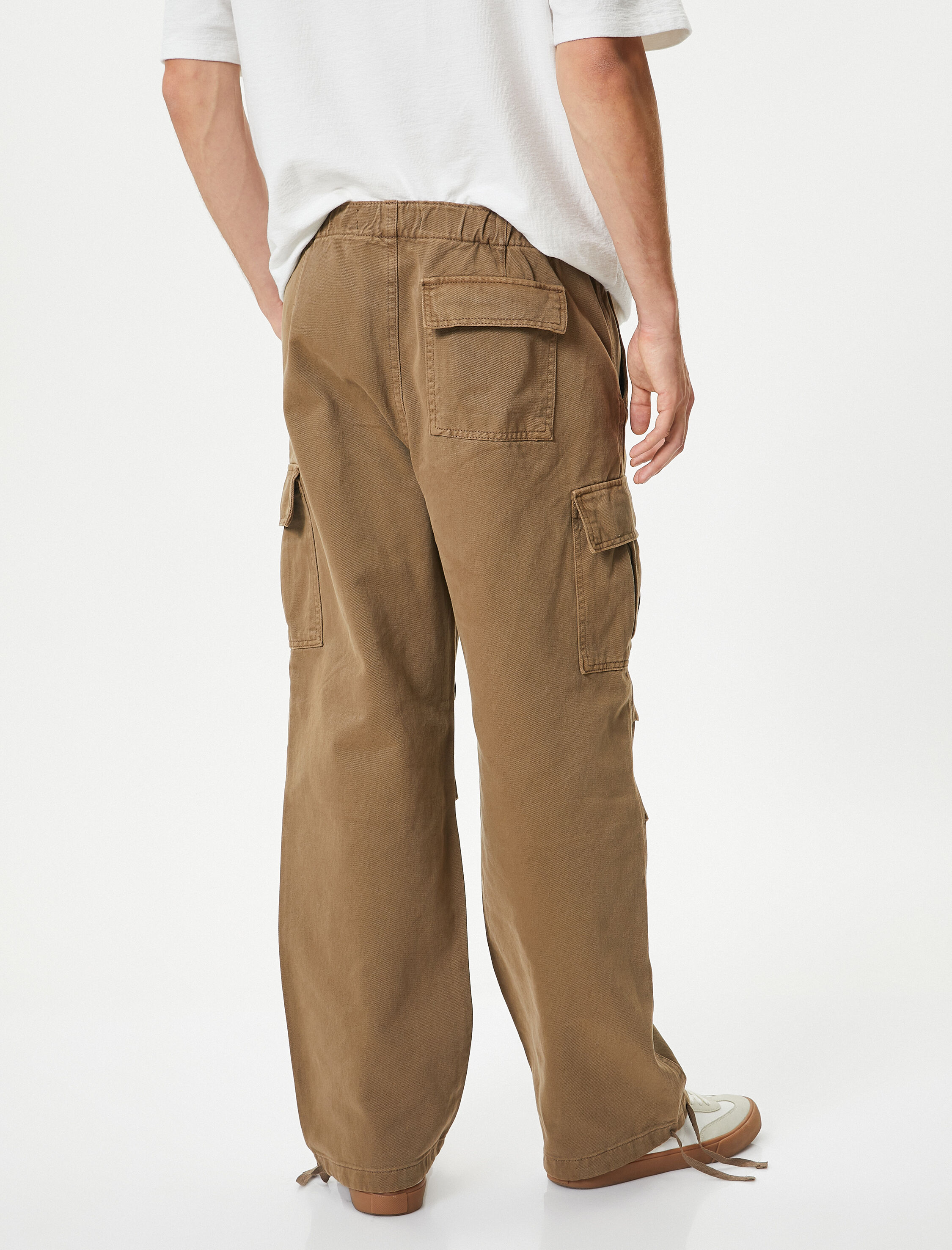   Paraşüt Pantolon Kargo Cepli Beli Bağcıklı Stoperli