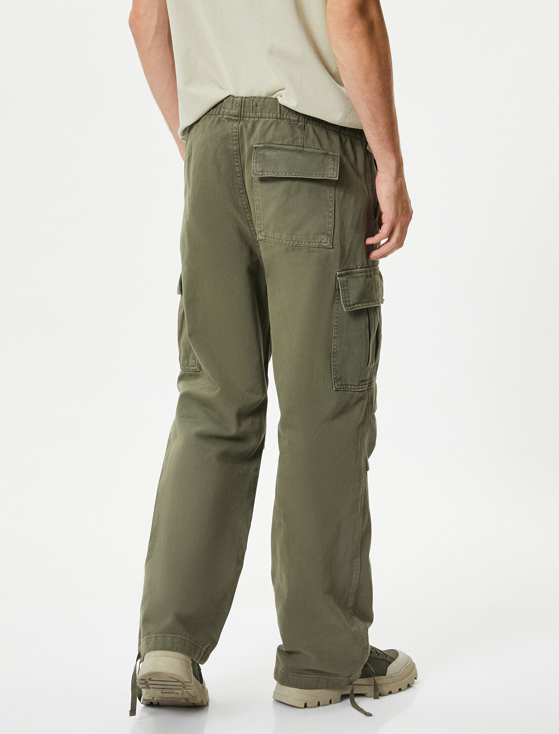   Paraşüt Pantolon Kargo Cepli Beli Bağcıklı Stoperli