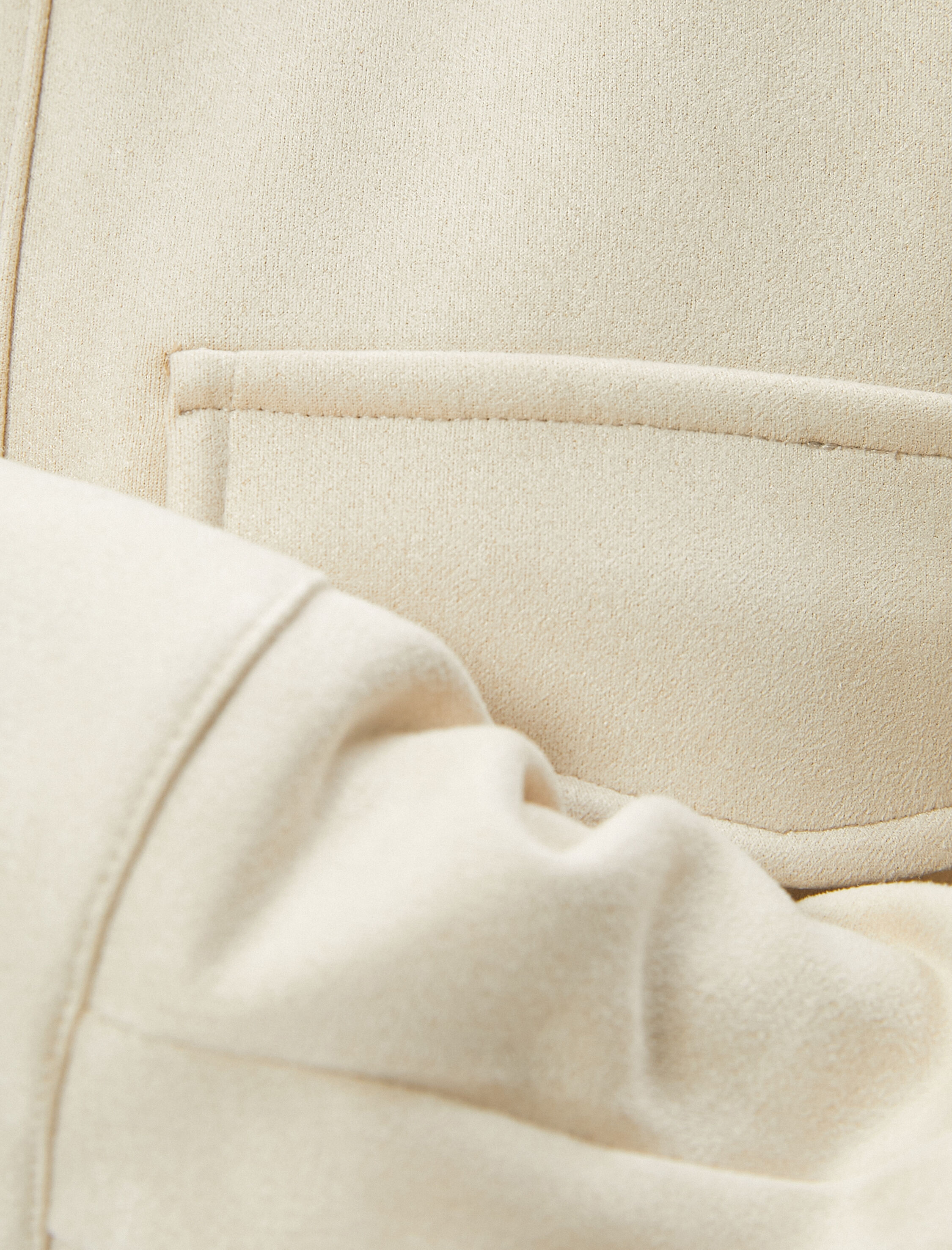   Süet Görünümlü Gömlek Uzun Kollu Çıtçıt Kapama Cepli