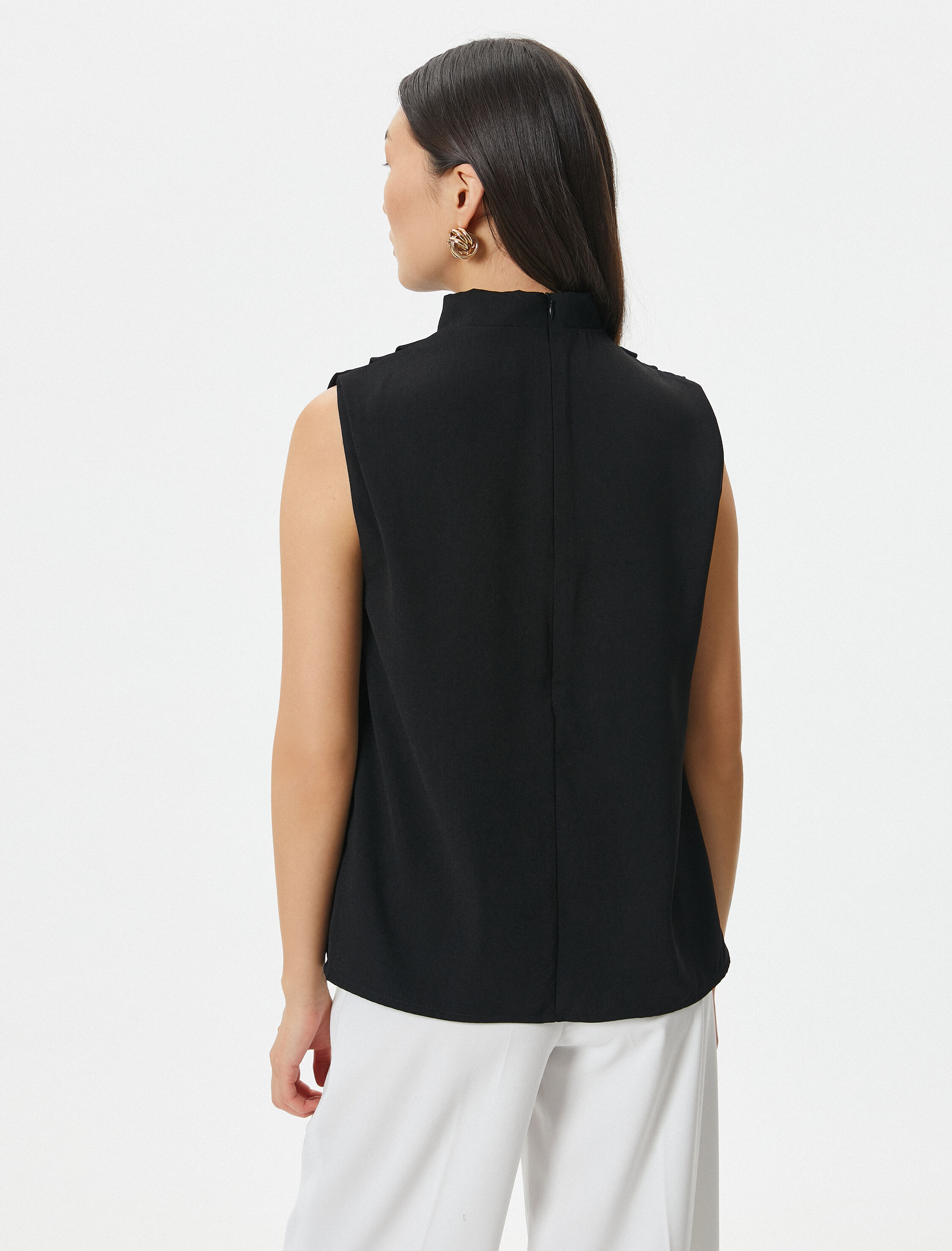   Drape Yaka Bluz Kolsuz