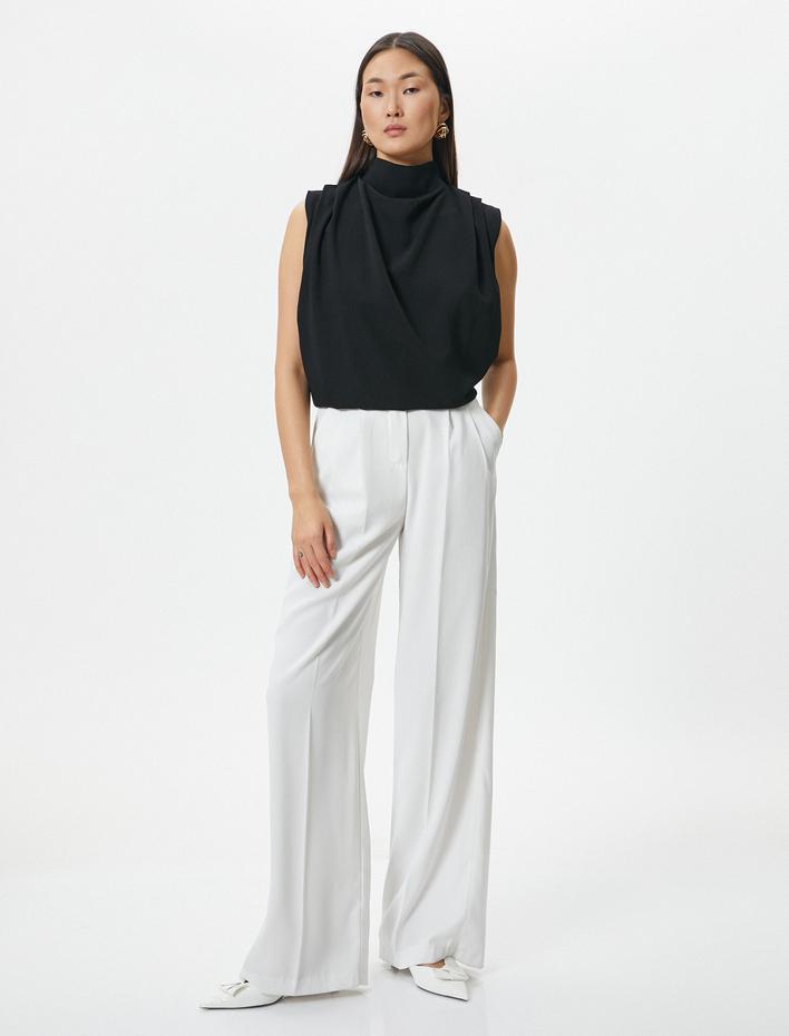  Drape Yaka Bluz Kolsuz