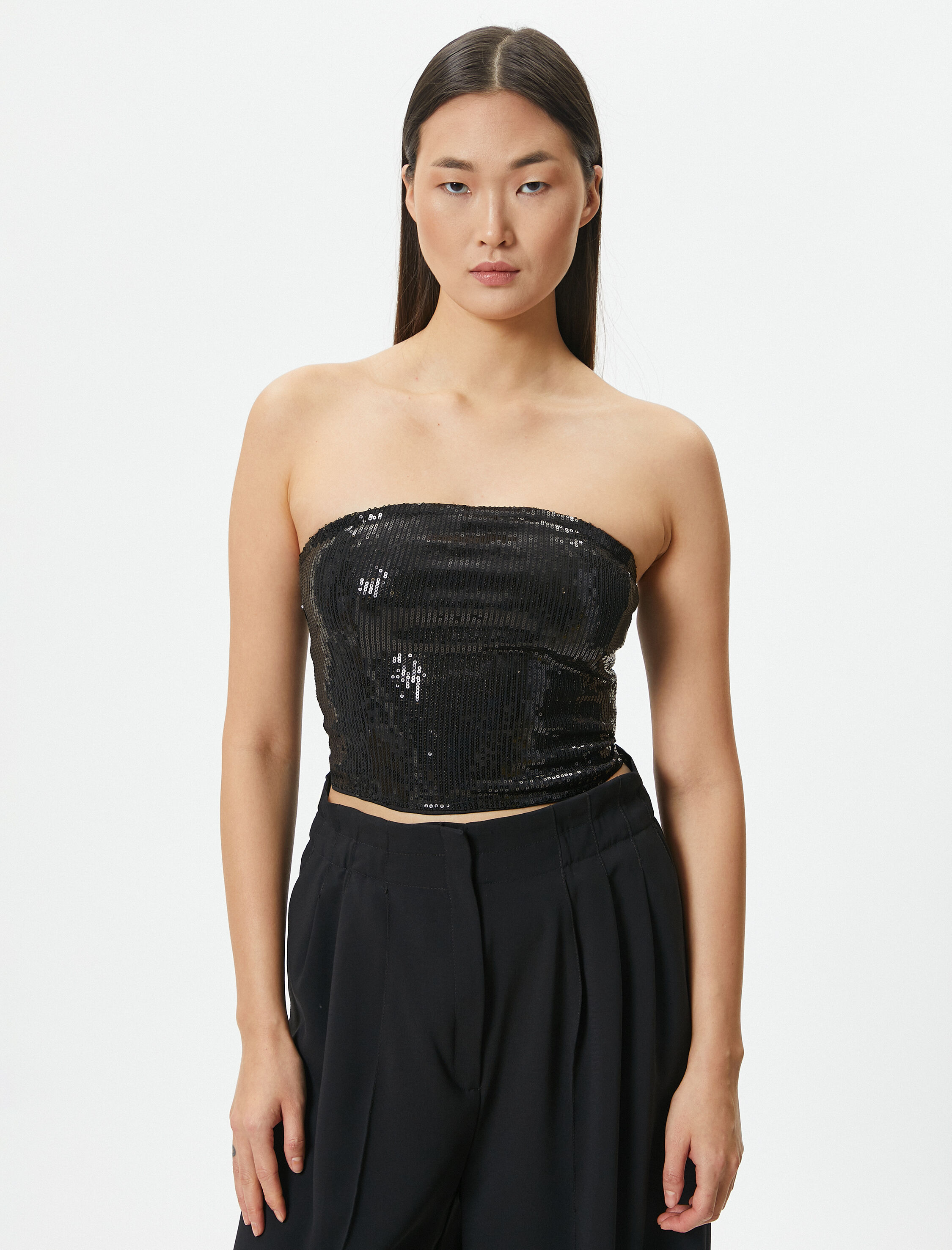   Melis Ağazat X Koton - Payetli Straplez Büstiyer