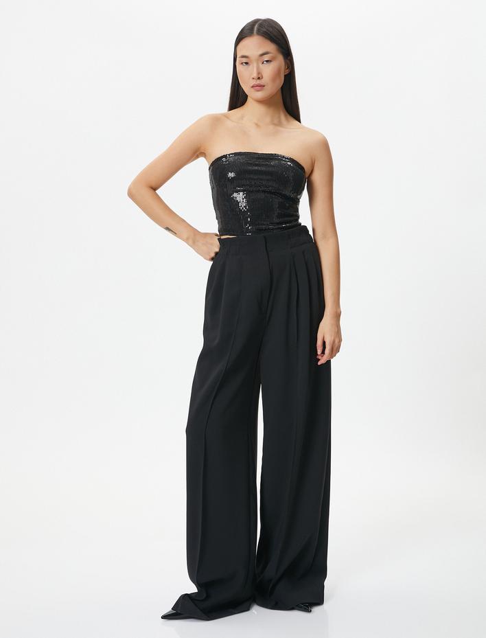  Melis Ağazat X Koton - Payetli Straplez Büstiyer