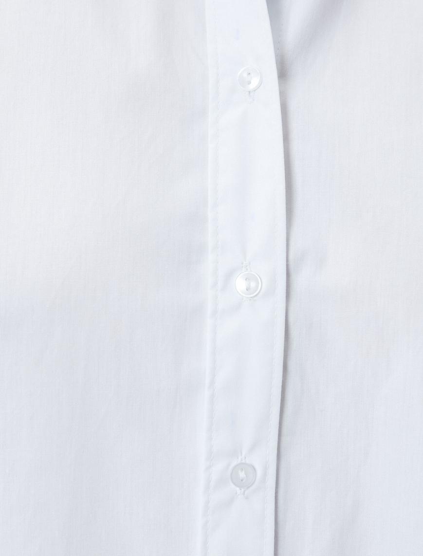   Basic Poplin Gömlek Uzun Kollu Düğmeli Pamuklu