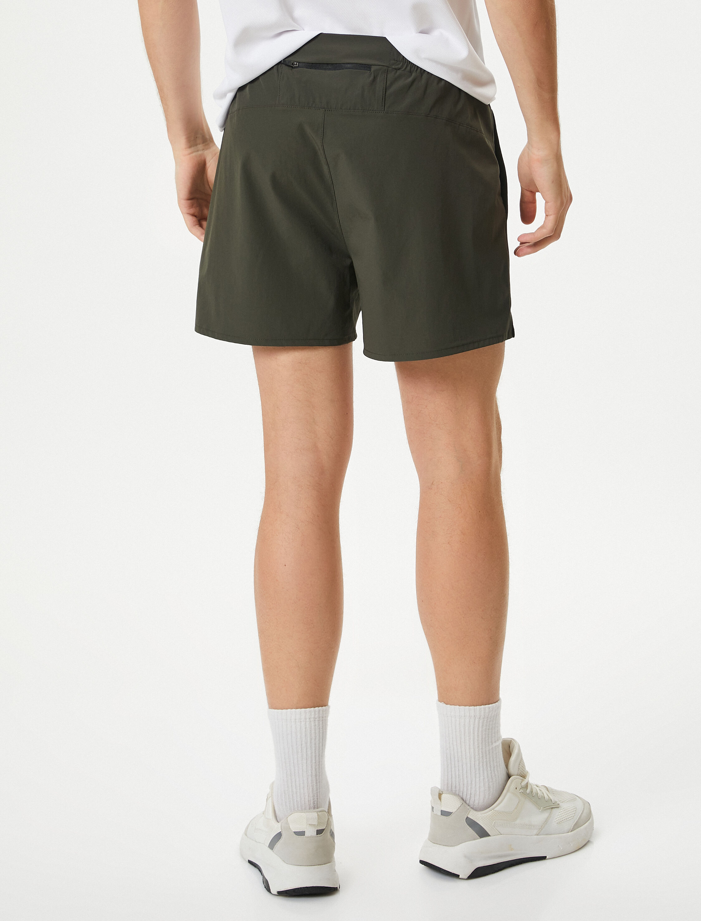   Kısa Şort Spor Beli Lastikli Slogan Baskılı Cepli