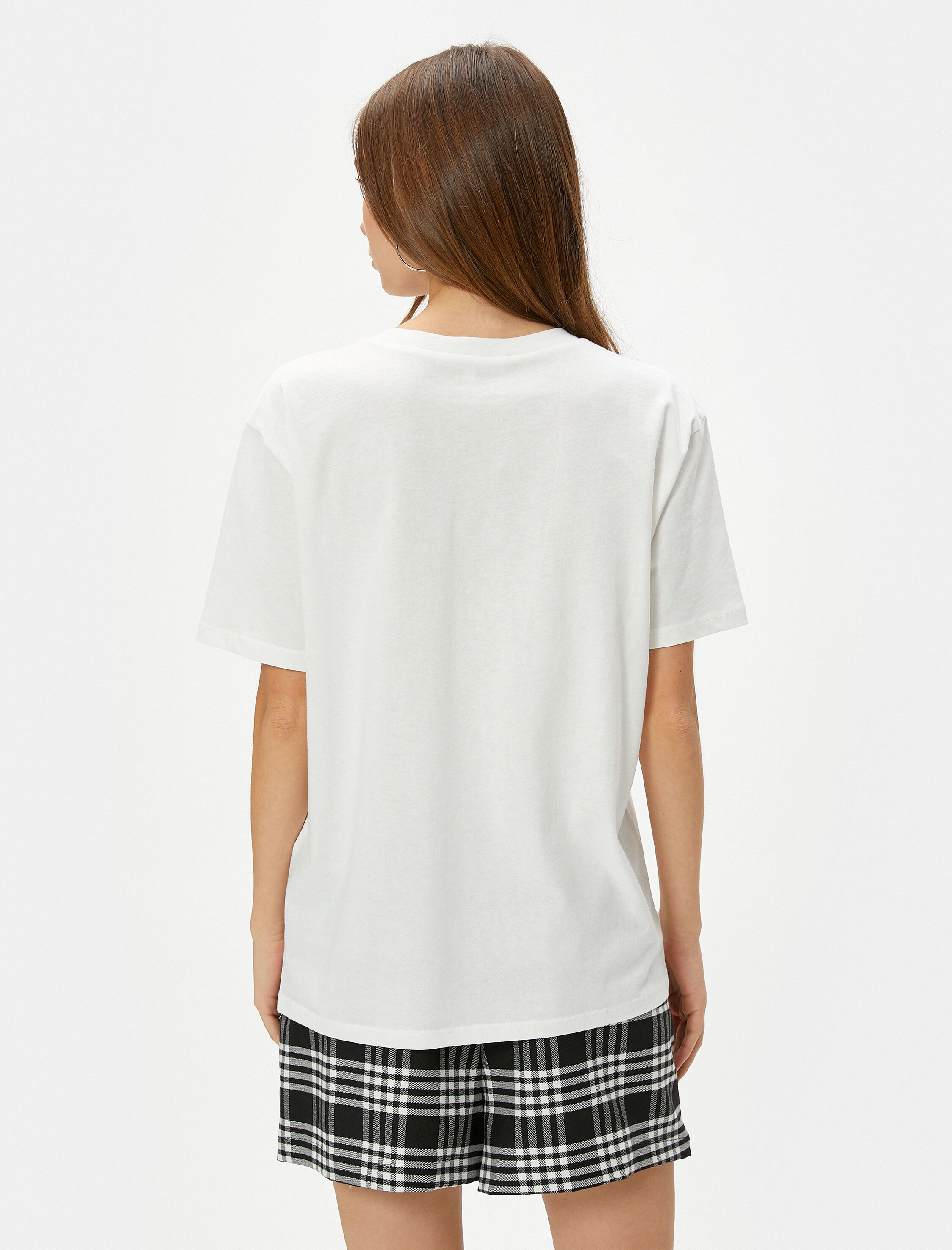   Anime Tişört Müzik Temalı Rahat Kalıp Pamuklu Kısa Kollu Bisiklet Yaka