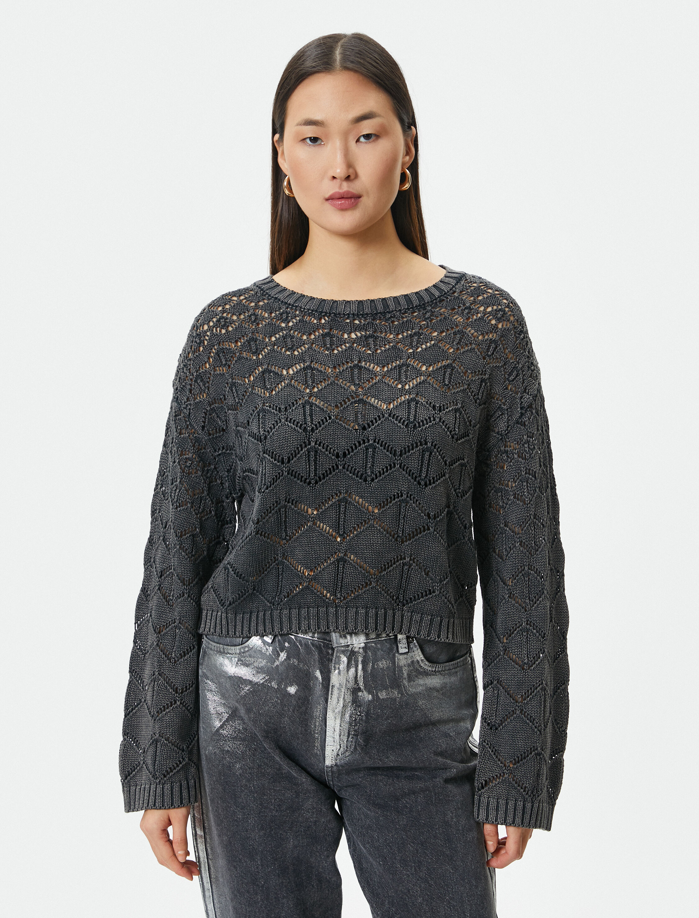   Ajurlu File Kazak Uzun Kollu Bisiklet Yaka